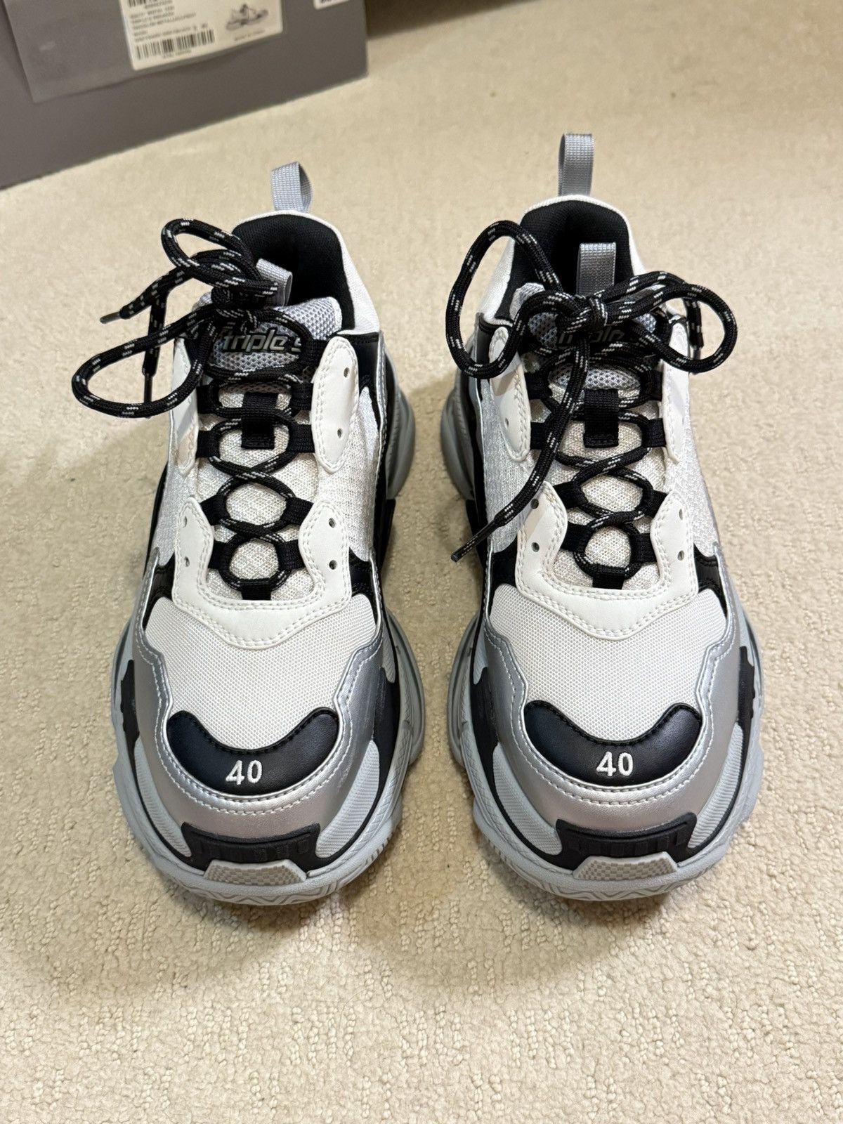 Balenciaga Balenciaga Triple S Tricolor Metallic Size US 7.5 / EU 40-41 - 3 Thumbnail