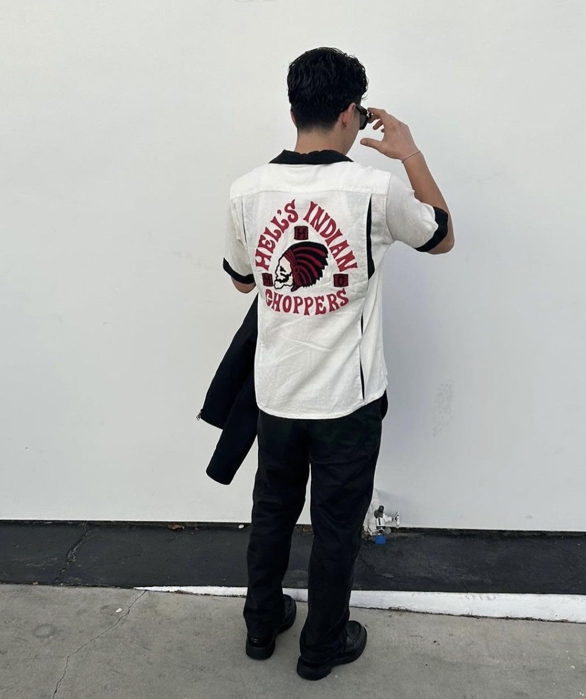 Vintage 60s “Hell’s Indian Choppers” Motorcycle Button Up Size US M / EU 48-50 / 2 - 6 Thumbnail