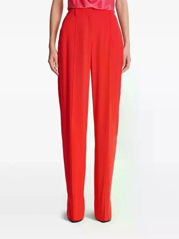 Balmain o1s1wg110526 Crepe Tailored Trousers in Red Size 28" / US 6 / IT 42 - 5 Thumbnail