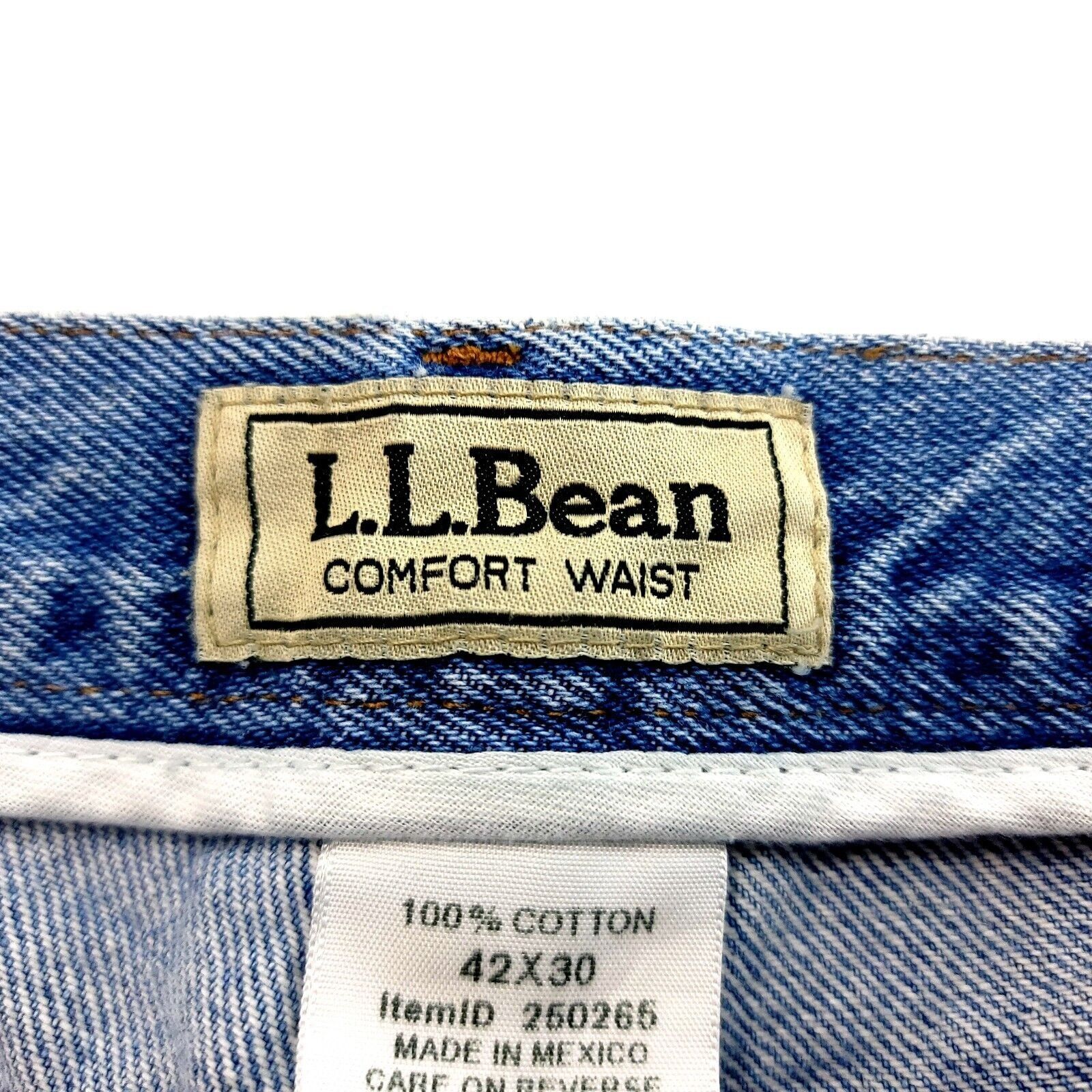 L.L. Bean L.L. Bean Light Wash Blue Denim Comfort Waist Jeans 42/30 Hi Size US 42 / EU 58 - 6 Thumbnail