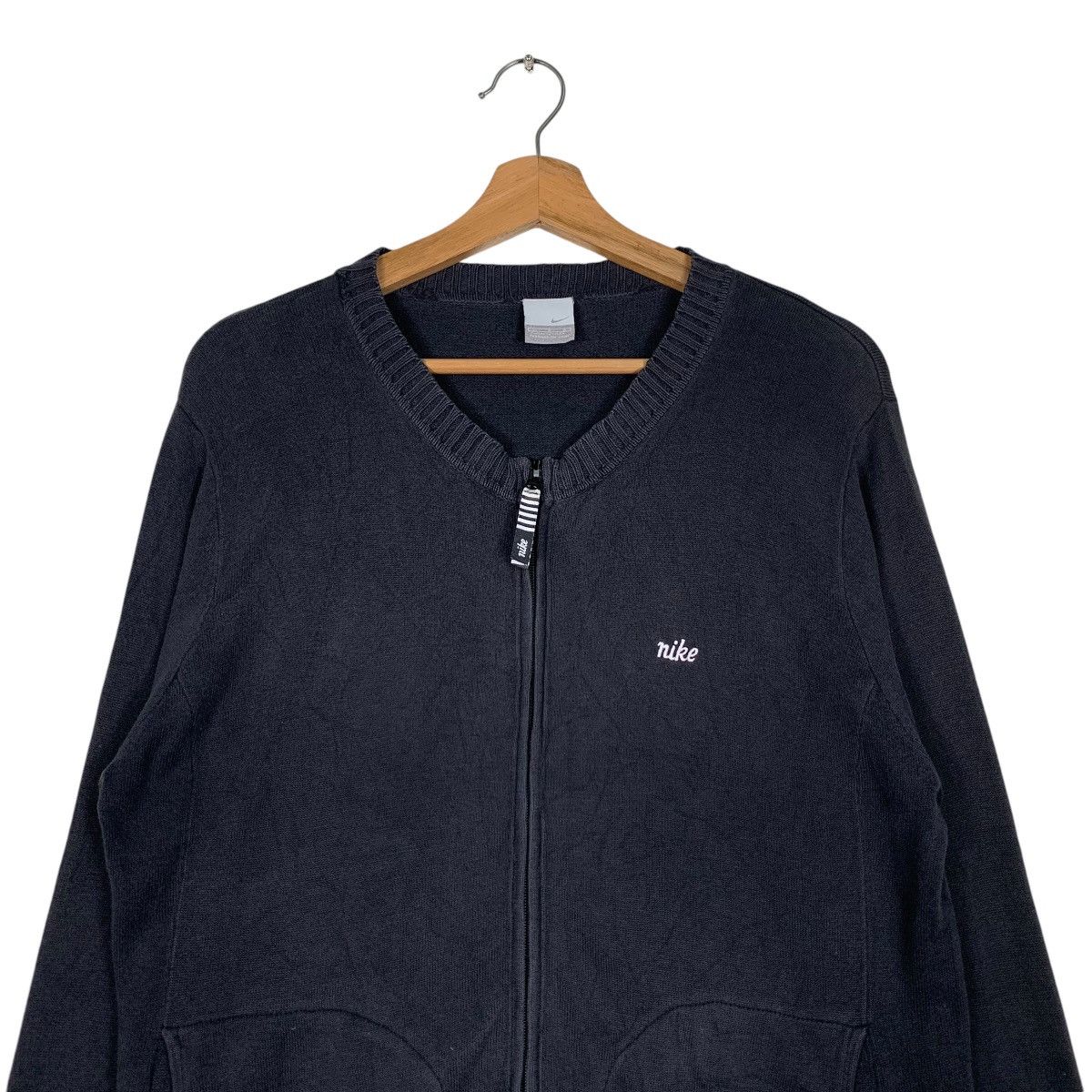 Nike NIKE Embroidery Small Logo Zipper Sweater #1204-C55 Size L / US 10 / IT 46 - 2 Thumbnail