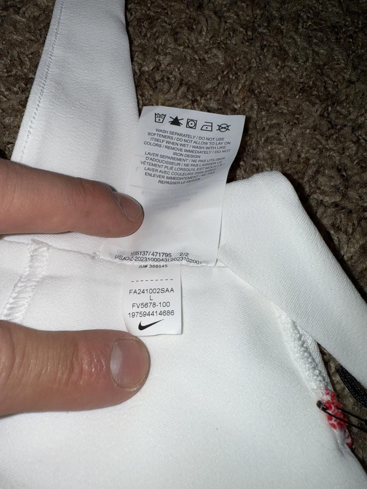 Nike Nike Women’s Jacquemus White University Red Sports Bra Sample Size ONE SIZE - 7 Thumbnail