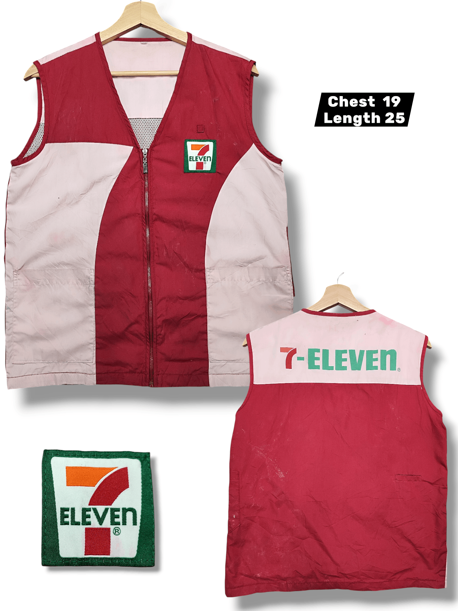 Vintage UNIFORM VINTAGE 7-Eleven EMPLOYEE WORKWEAR RED COLLECTIBLE Size US S / EU 44-46 / 1 - 1 Thumbnail