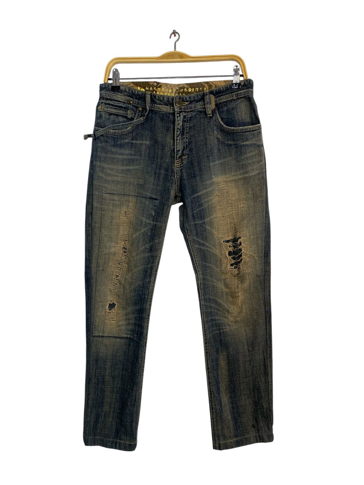 Other Nippon Blue Distressed Rusty Denim Straight Size 30 31 W351 Size US 31 - 1 Thumbnail