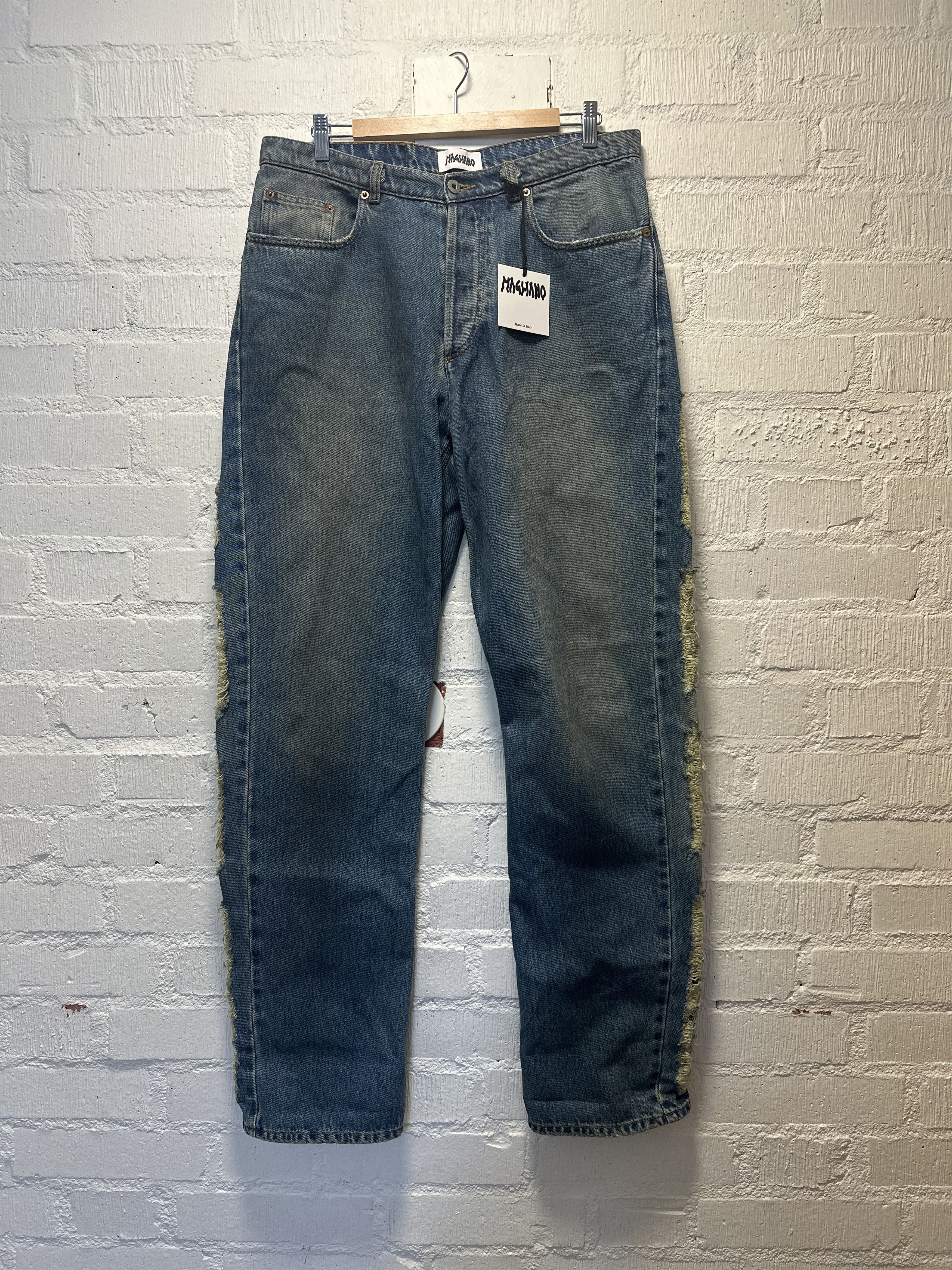 Magliano Unregular Lametta Jeans Size US 34 / EU 50 - 1 Thumbnail