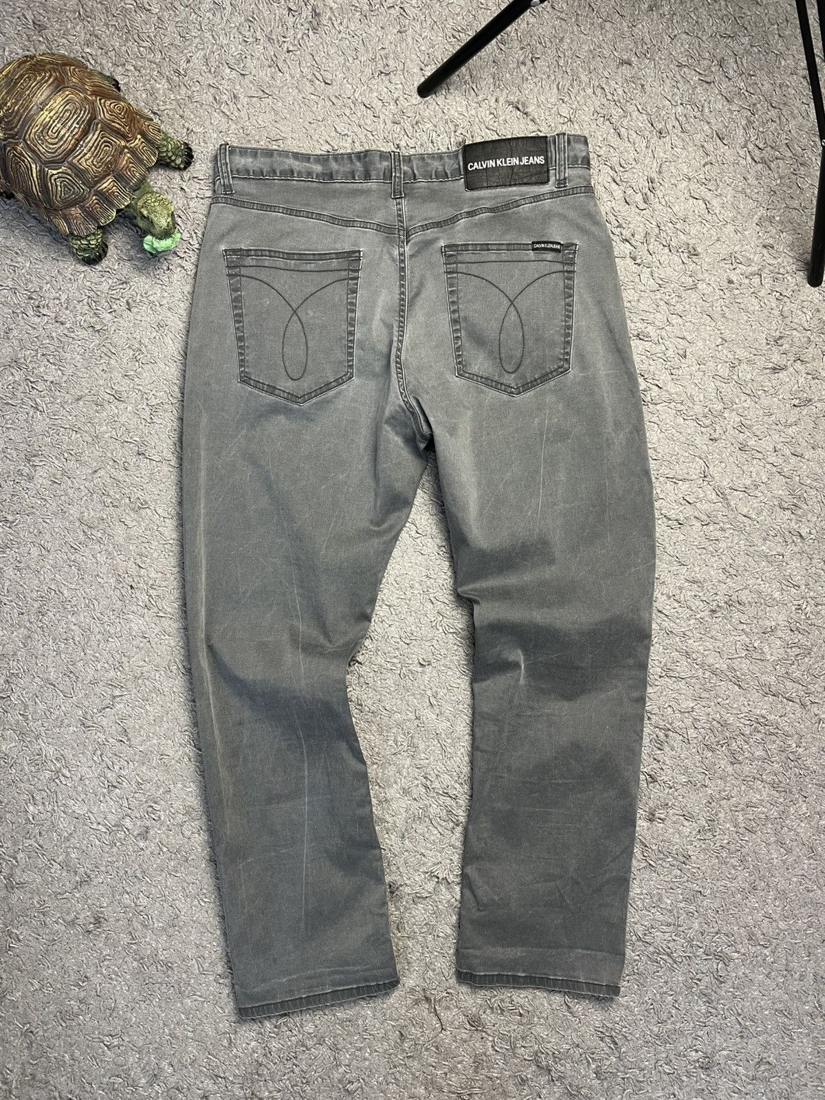 Calvin Klein × Vintage Calvin Klein Jeans Denim pants wet asphalt size 34x30 Size US 34 / EU 50 - 4 Thumbnail
