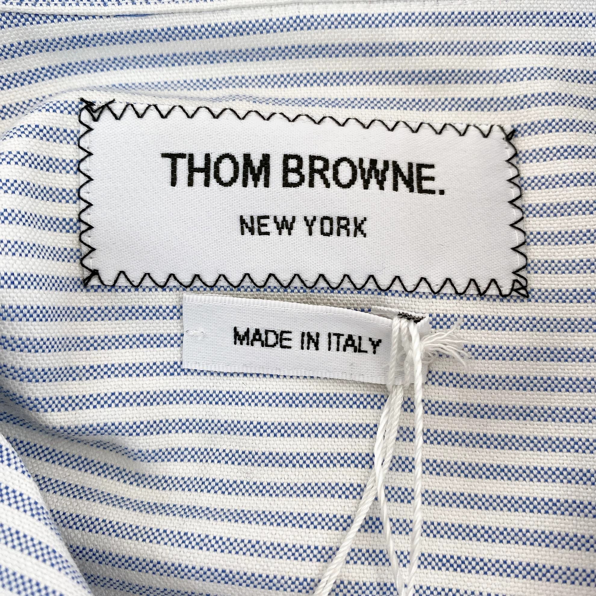 Thom Browne Thom Browne Blue Stripe Shirt Dress 36 new with tags Size XS / US 0-2 / IT 36-38 - 7 Thumbnail