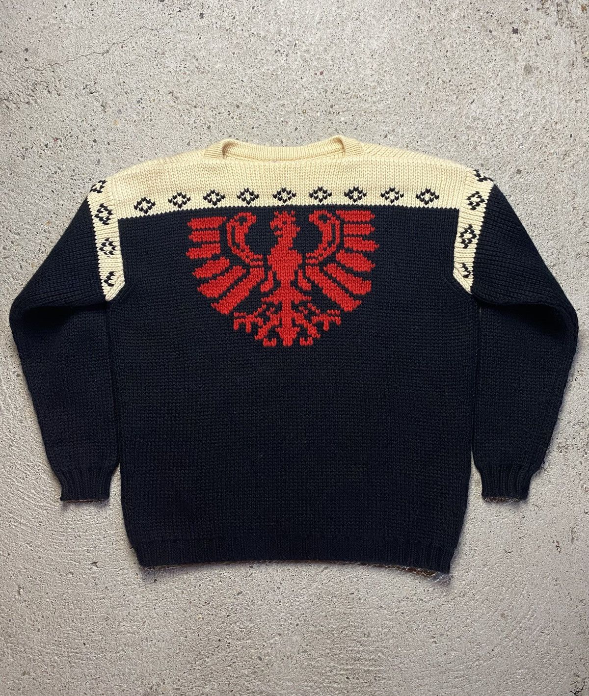 Folk Knitwear sweater folk made in austria eagle handmade wool Size US M / EU 48-50 / 2 - 1 Thumbnail