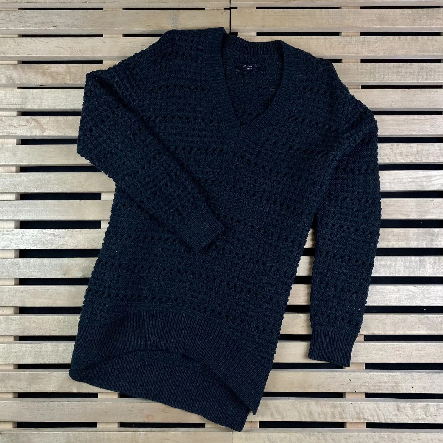 Allsaints Mens Sweater Allsaints Size M V Lota Neck Size US M / EU 48-50 / 2 - 1 Thumbnail
