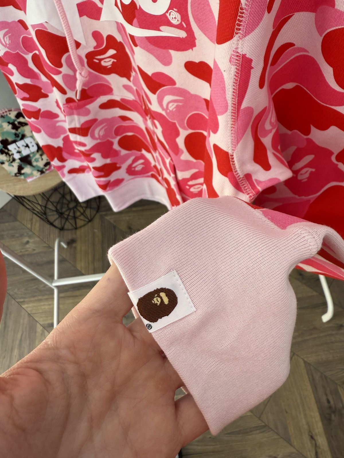 Bape A BATHNIG APE Men's ABC CAMO BAPE STA PULLOVER HOODIE Pink Size US L / EU 52-54 / 3 - 10 Thumbnail