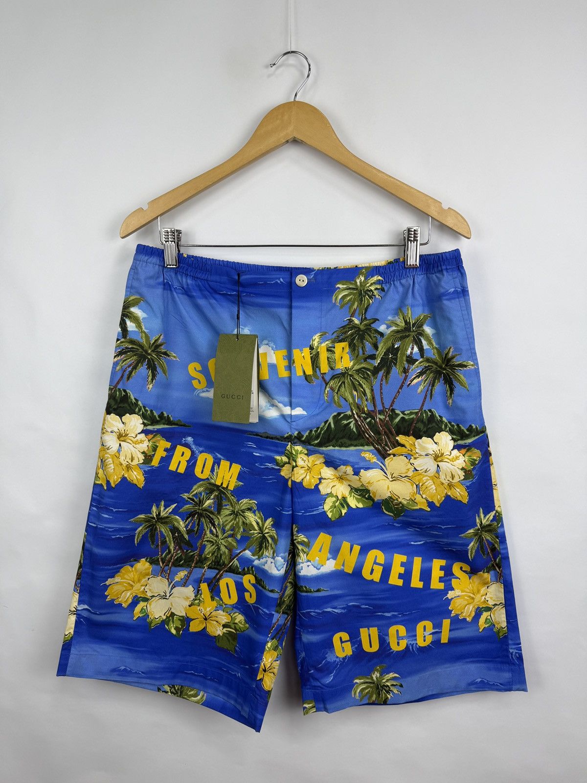 Gucci 🇮🇹 Gucci Souvenir From Los Angelis Swim High Waisted Shorts Size US 32 / EU 48 - 2 Thumbnail
