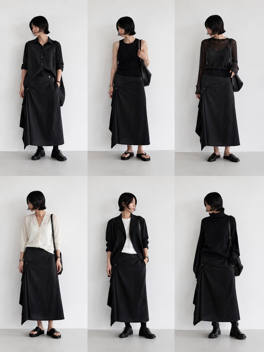 Yohji Yamamoto Yohji Yamamoto Y's - DE CHINE Asymmetrical Draped Long Skirt Size 30" / US 8 / IT 44 - 10 Thumbnail