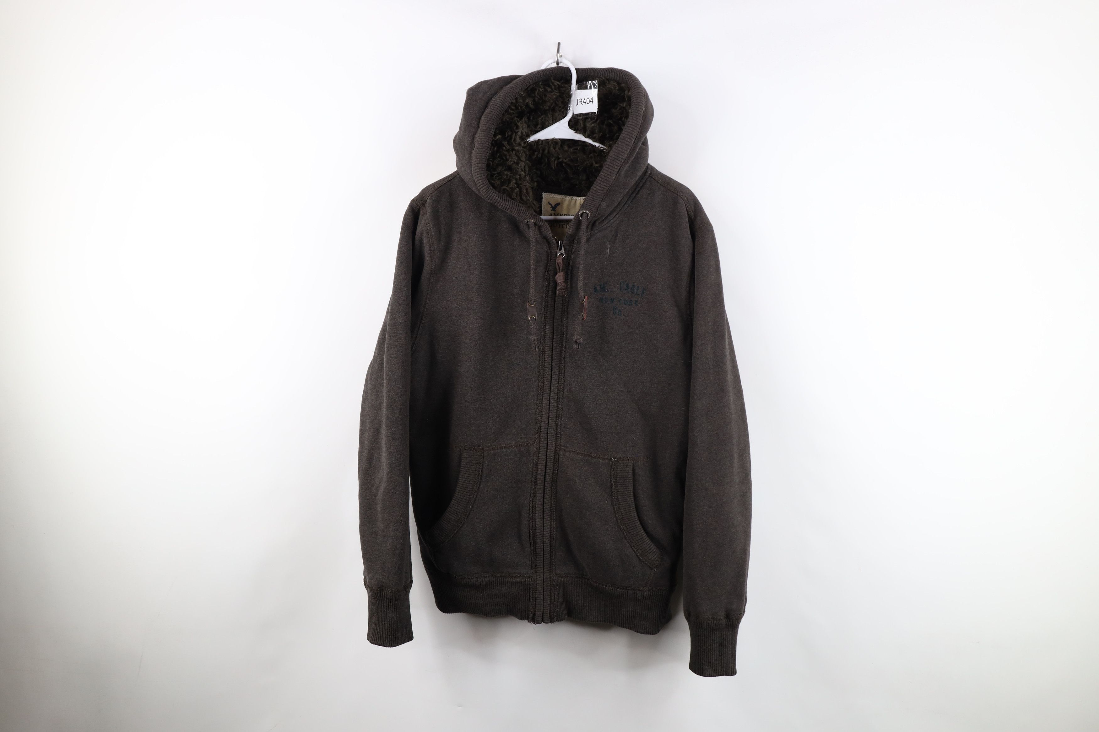 American Eagle Outfitters Vintage Y2K American Eagle Pile Fleece Lined Hoodie Jacket Size US L / EU 52-54 / 3 - 1 Thumbnail