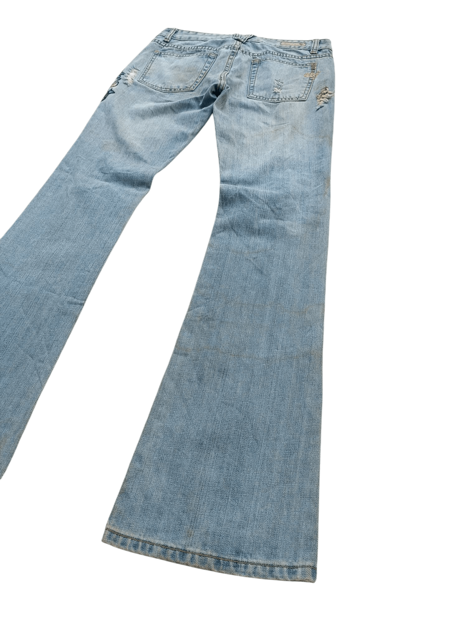 Abercrombie & Fitch FLARED Abercrombie & Fitch Distressed Embroidery Denim E218 Size US 30 / EU 46 - 7 Thumbnail