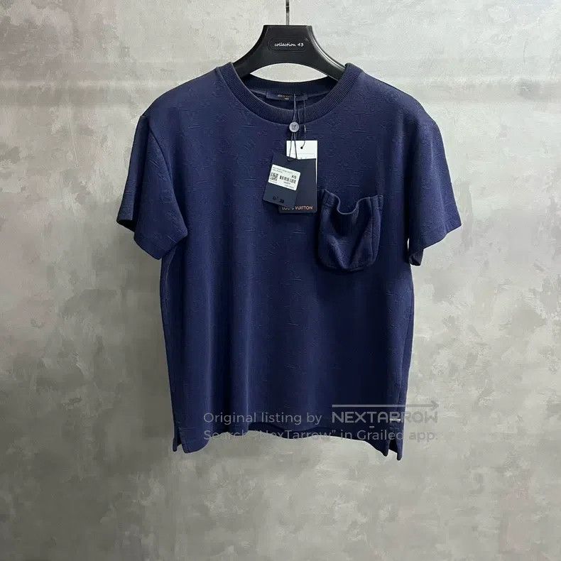 Louis Vuitton Louis Vuitton Navy Solid 3D Pocket Short Sleeve T-Shirt Size US XS / EU 42 / 0 - 1 Thumbnail