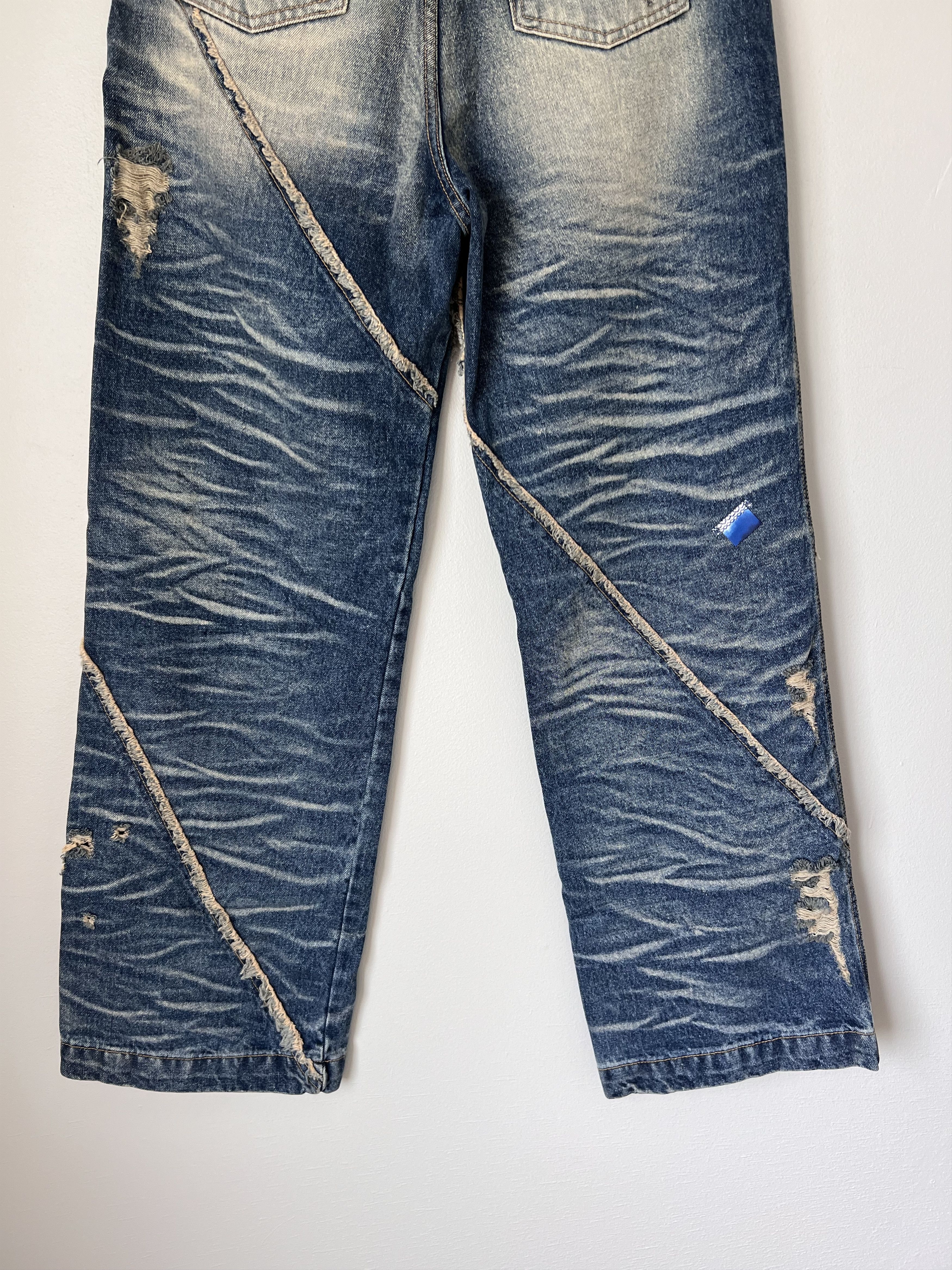Ader Error Ader Error Distressed Finish Cotton Jeans in Blue Size US 29 - 8 Thumbnail