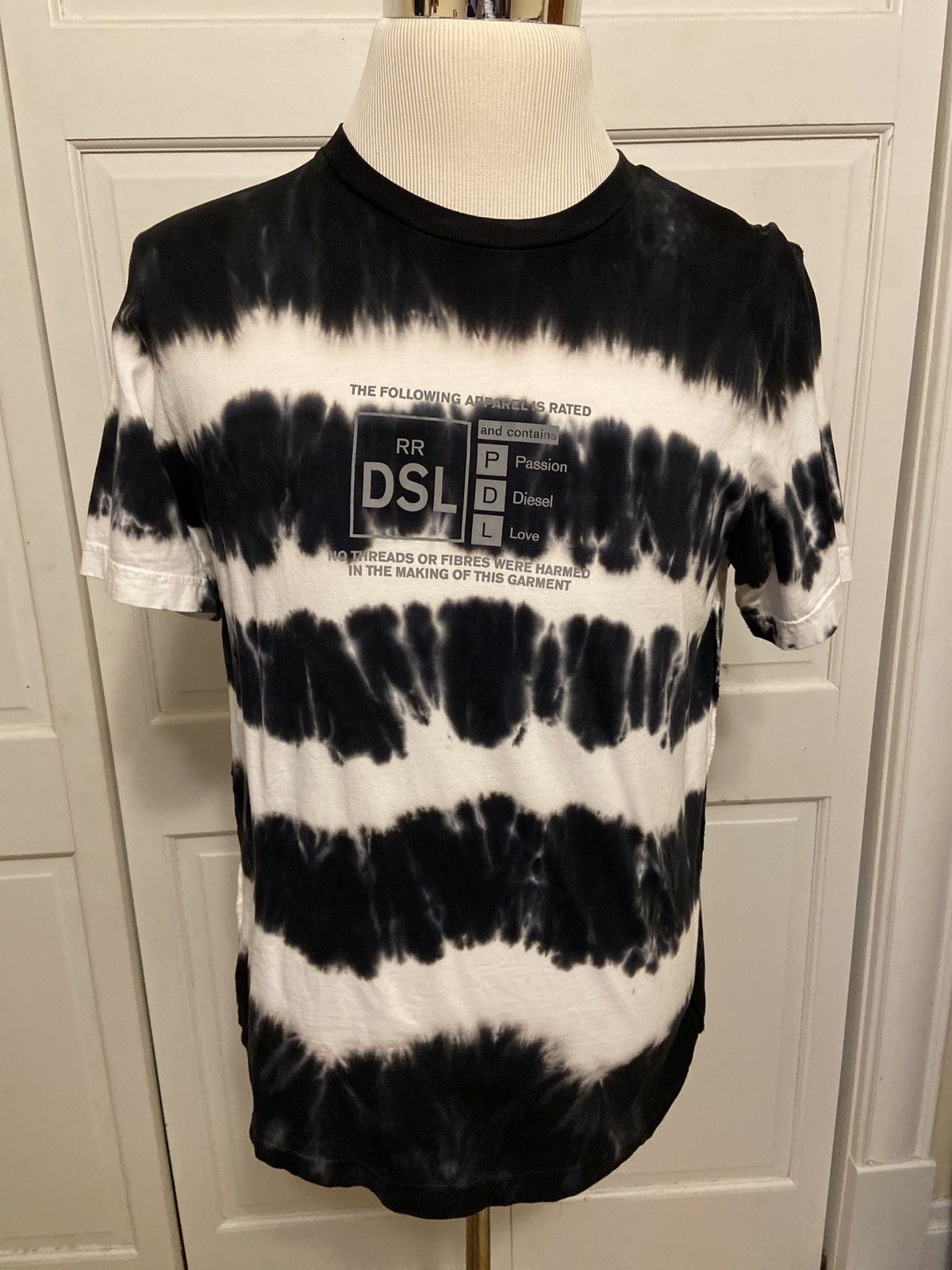 Diesel Diesel noir t-shirt white and black stripes Size US M / EU 48-50 / 2 - 3 Thumbnail