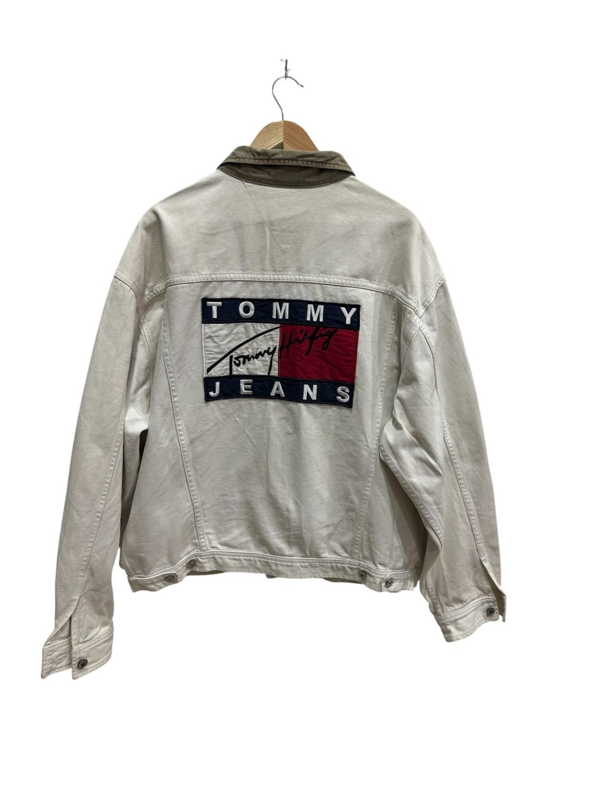 Tommy Hilfiger Vintage 90’s Tommy Hilfiger Big Patch Flag Size US XL / EU 56 / 4 - 1 Thumbnail