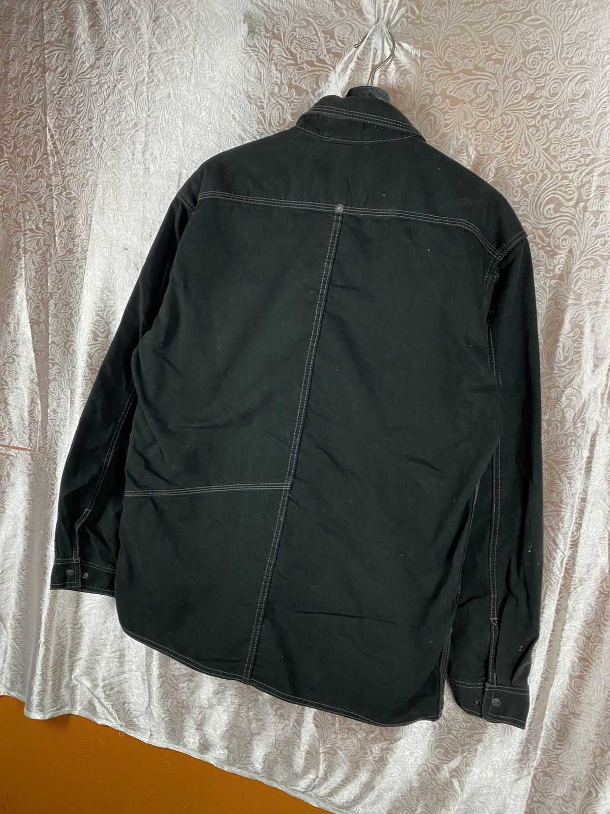 Japanese Brand Vintage DOGMAN Workwear Shirt Jacket Black Contrast Stitch Size US L / EU 52-54 / 3 - 11 Thumbnail