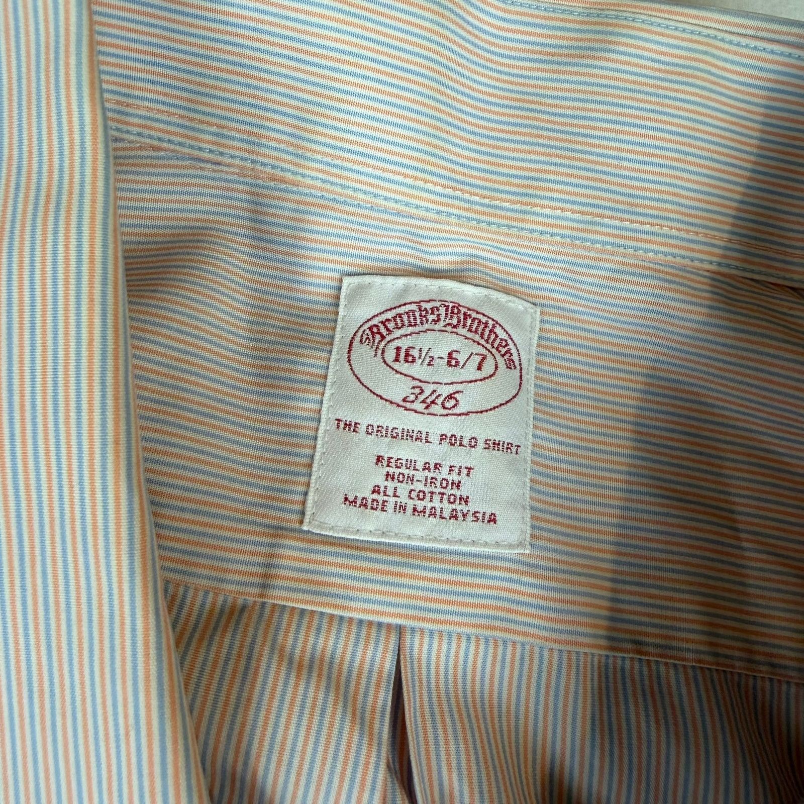 Brooks Brothers Brooks Brothers 16.5 34/35 Non-Iron Button Down Shirt Size US XL / EU 56 / 4 - 5 Thumbnail