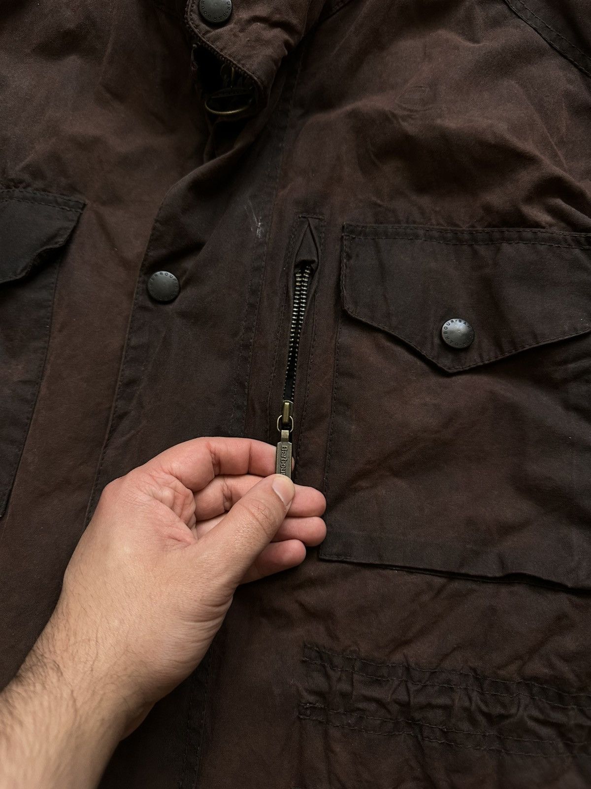 Barbour Vintage Barbour A357 Sapper Waxed Cotton Jacket Size US XL / EU 56 / 4 - 8 Thumbnail