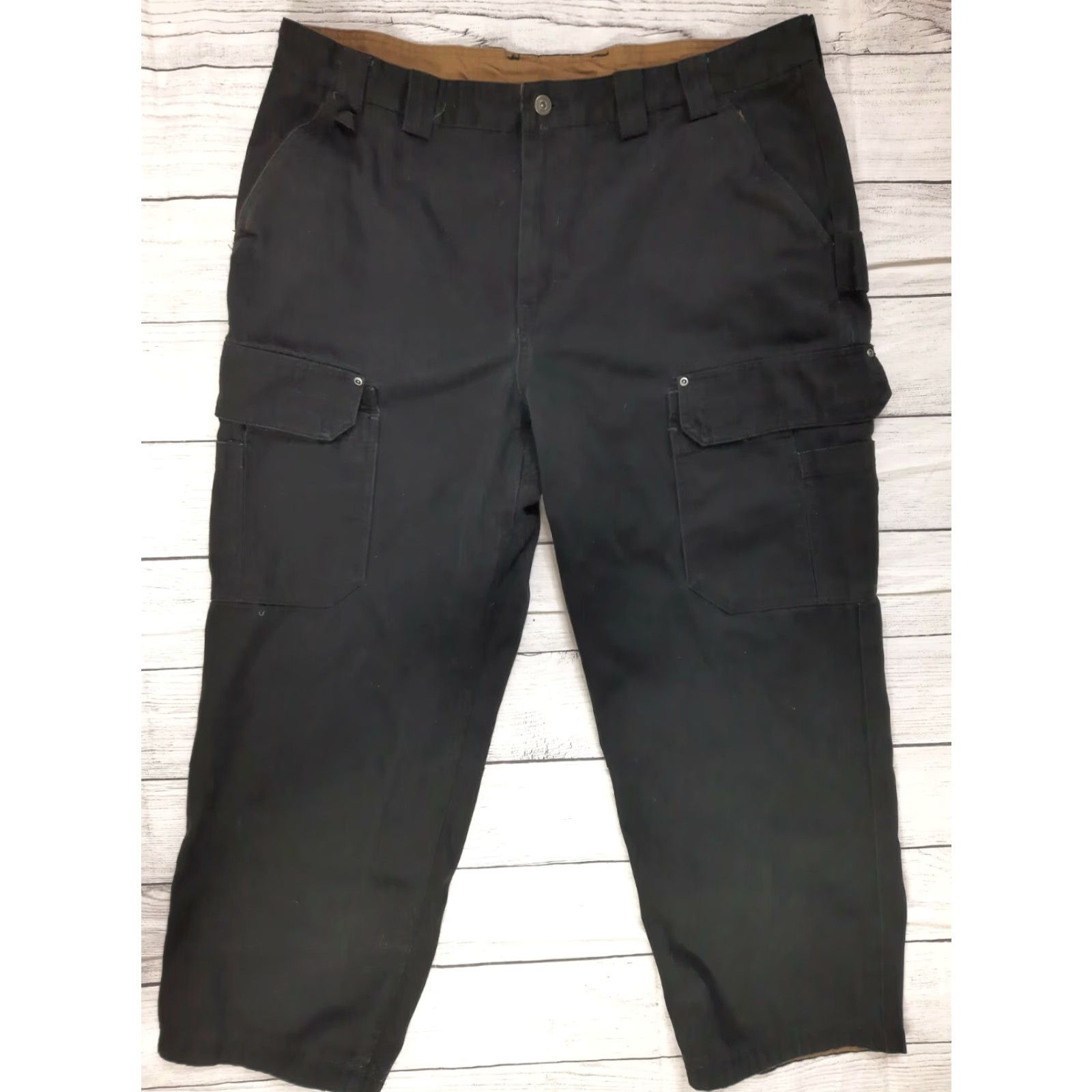 Vintage Duluth Cargo Pants Men's Black Canvas 40 x 30 Regular Caro Pocket Workwear Canvas Pants Mens Black 40x30 Size US 40 / EU 56 - 5 Thumbnail