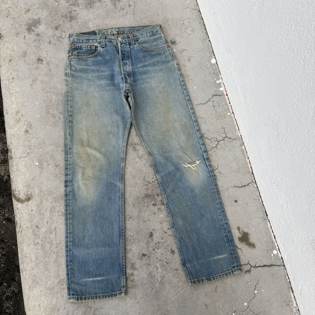 Levi's Vintage Clothing VINTAGE LEVI'S 501 USA 99' FOR WOMEN RUSTY DENIM JEAN PANTS Size US 31 - 2 Thumbnail