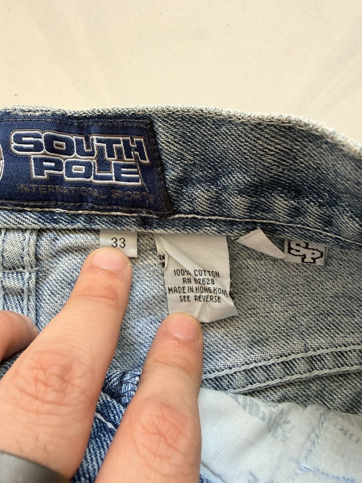 Southpole Vintage Southpole Embroidered Pocket Jeans Size US 33 - 8 Thumbnail