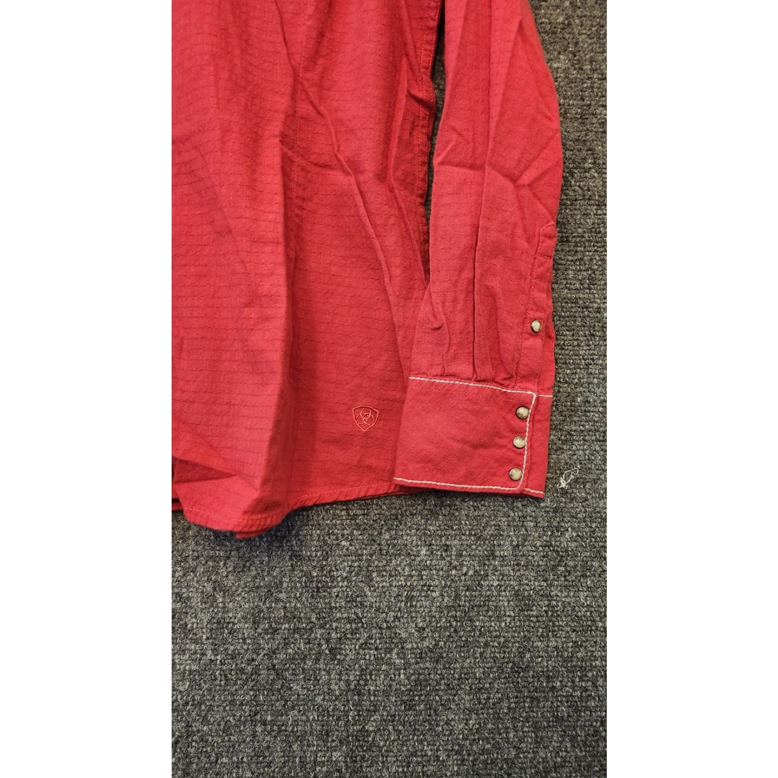 Ariat Ariat Shirt Womens XL Red Western Snap Button Studded Fitted Long Sleeve Top Size XL / US 12-14 / IT 48-50 - 4 Thumbnail