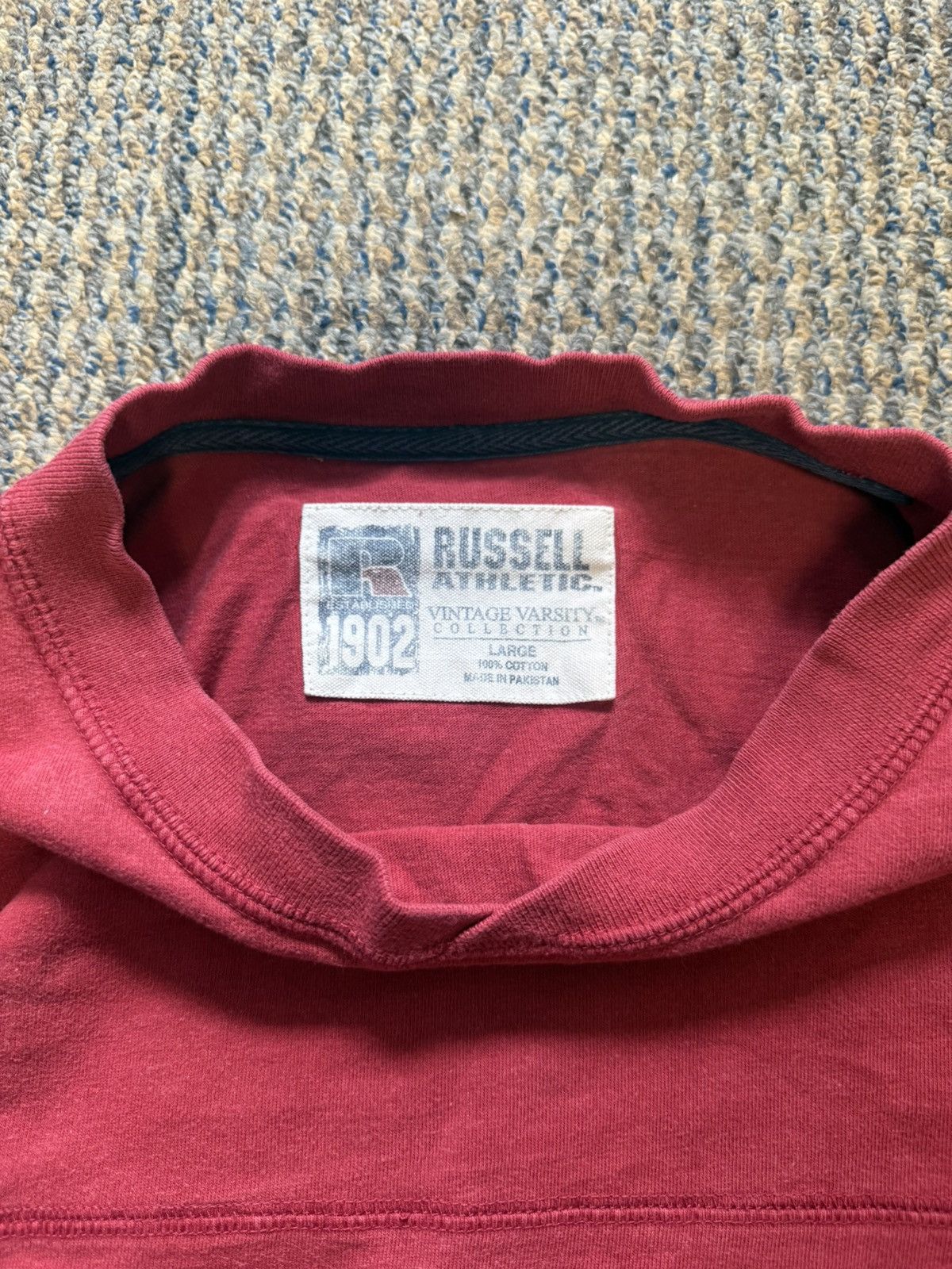 Russell Athletic Vintage Russell Athletic Red Long Sleeve Jersey Shirt Size US XL / EU 56 / 4 - 3 Thumbnail