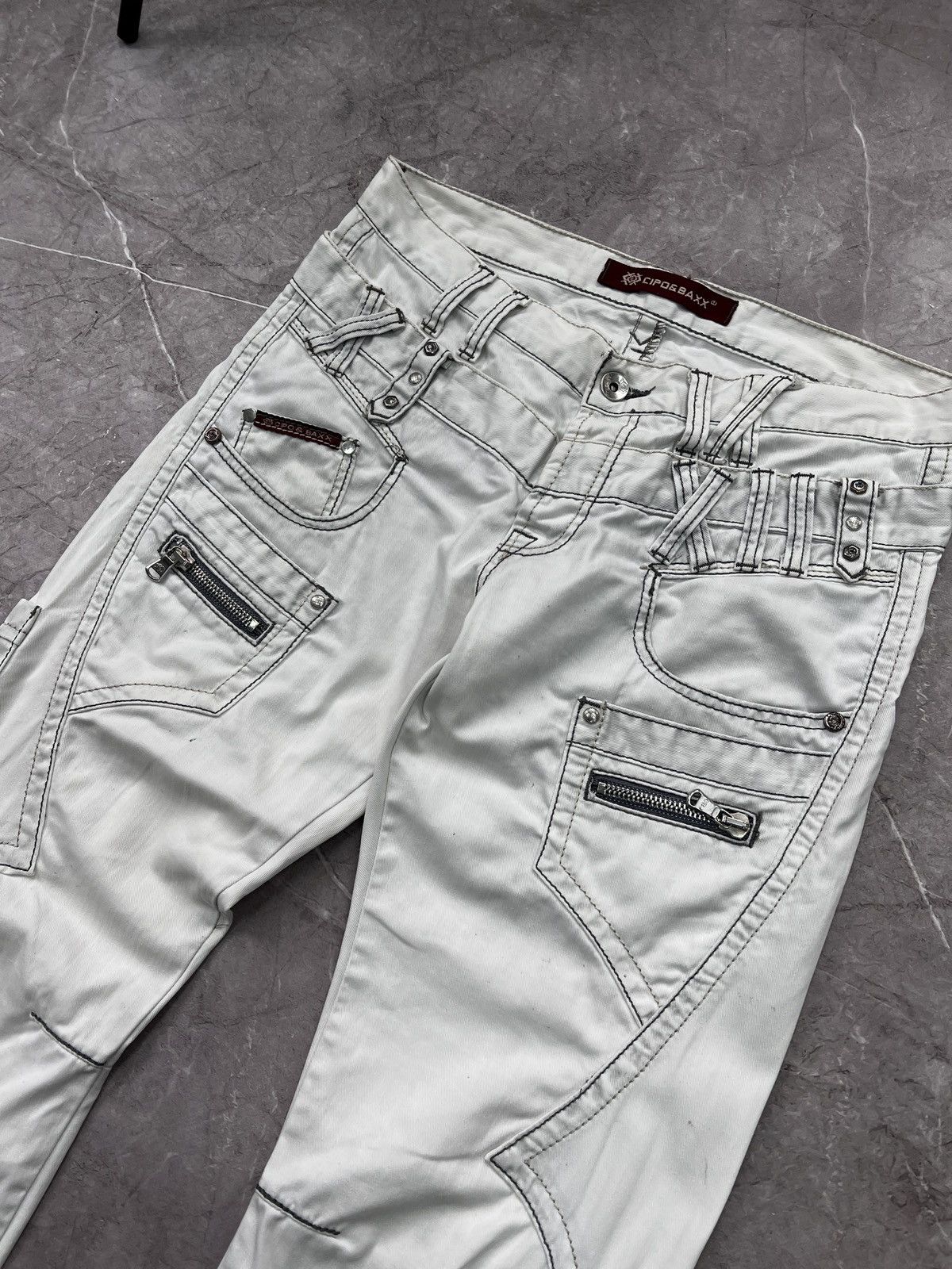 Emporio Armani × If Six Was Nine × Le Grande Bleu (L.G.B.) 2000s Unknown Japanese Bondage Cargo Pants 2k style Size US 34 / EU 50 - 3 Thumbnail