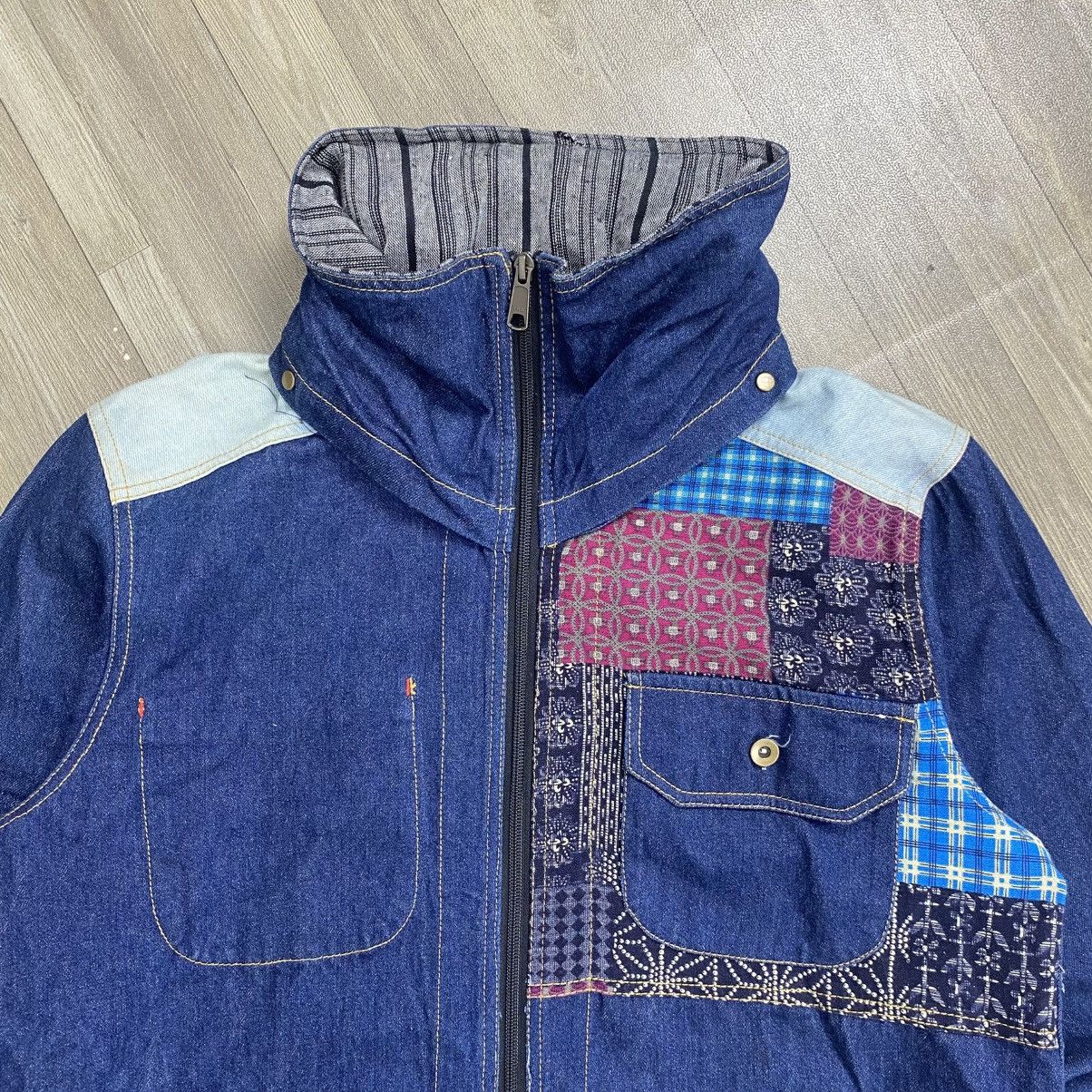 Japanese Brand Anima Boro Patchwork Denim Noragi Jacket Kapital Style Size US M / EU 48-50 / 2 - 2 Thumbnail
