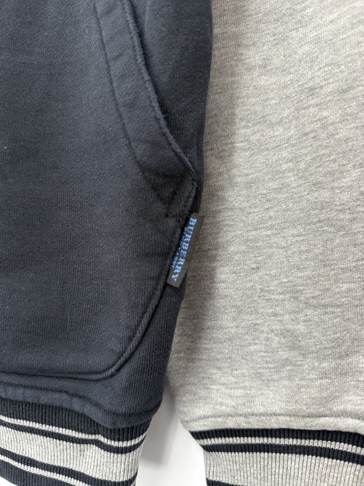 Black Label 🔥 BURBERRY Blue Label Distressed Varsity Sweat Jacket - M Size US S / EU 44-46 / 1 - 5 Thumbnail