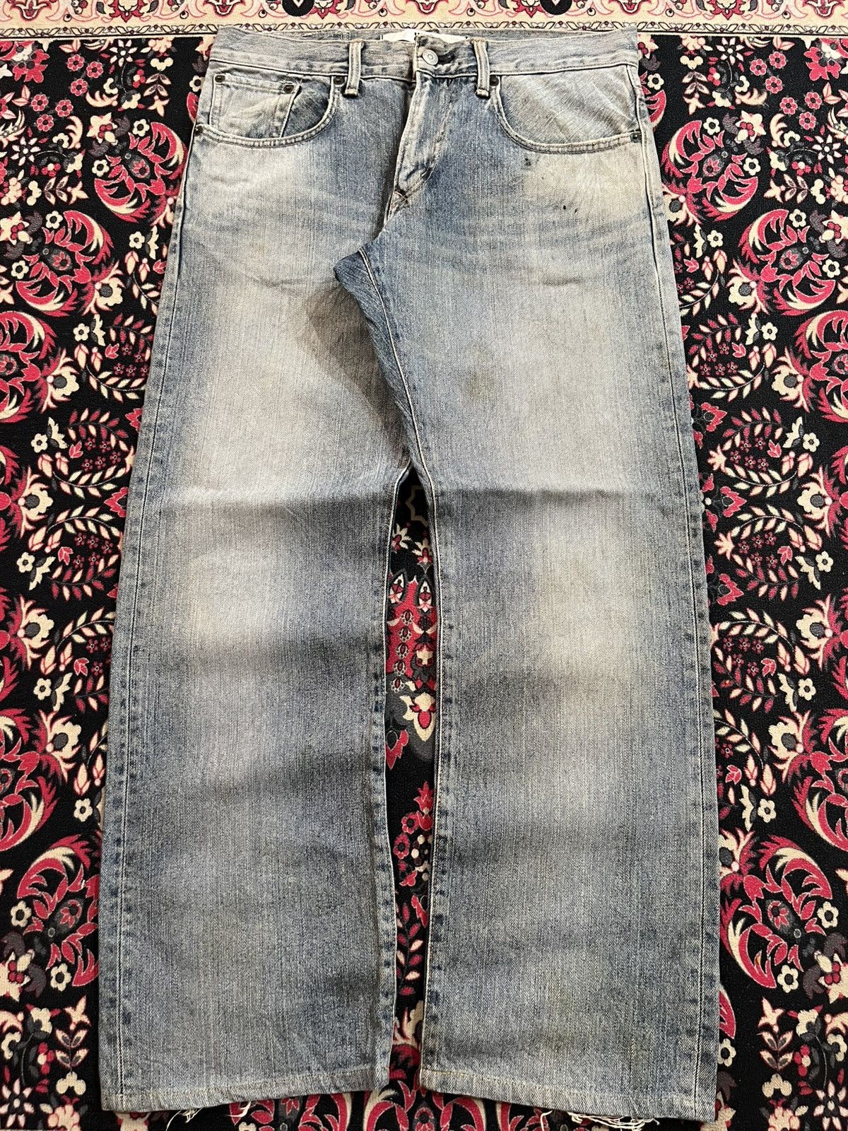 Edwin Vintage Edwin XVS Light Blue Washed Straight Leg Jeans Size US 32 / EU 48 - 1 Thumbnail