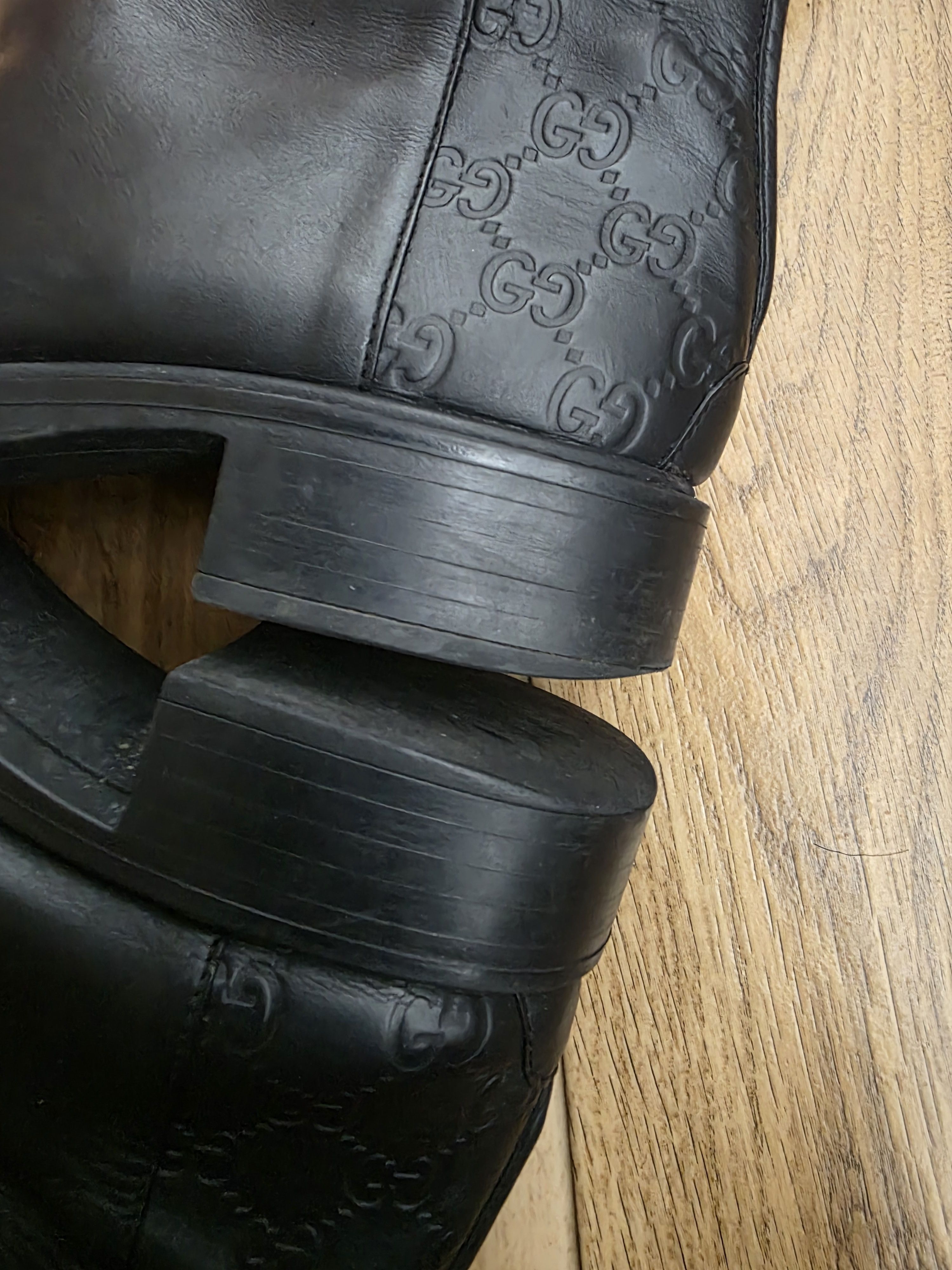 Gucci × Vintage Gucci GG Signature Leather Boots Size US 11 / IT 41 - 13 Thumbnail