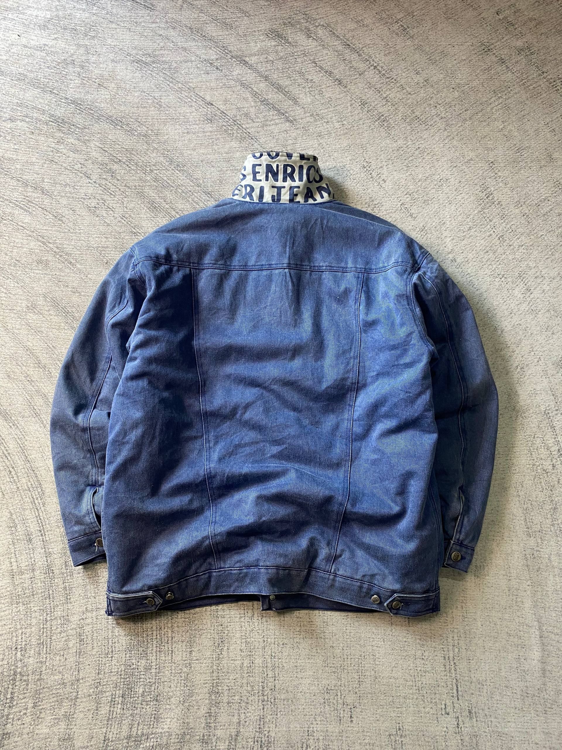 Enrico Coveri Rare Enrico Coveri Archive 80s Logo Lined Denim Jacket Size US XL / EU 56 / 4 - 3 Thumbnail