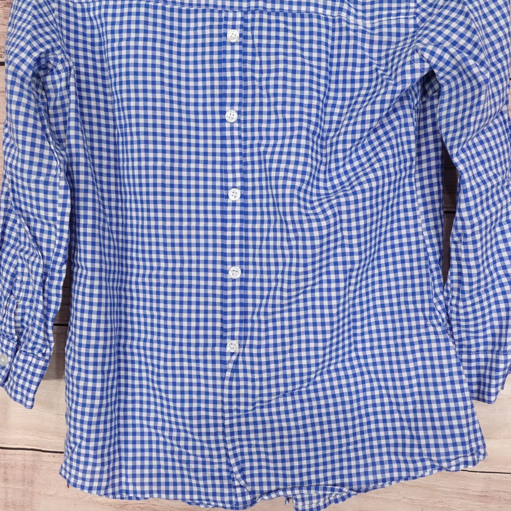 Vintage THE LIMITED Blue Gingham Check Button-Up Shirt Womens XS Long Sleeve Casual Size XS / US 0-2 / IT 36-38 - 6 Thumbnail