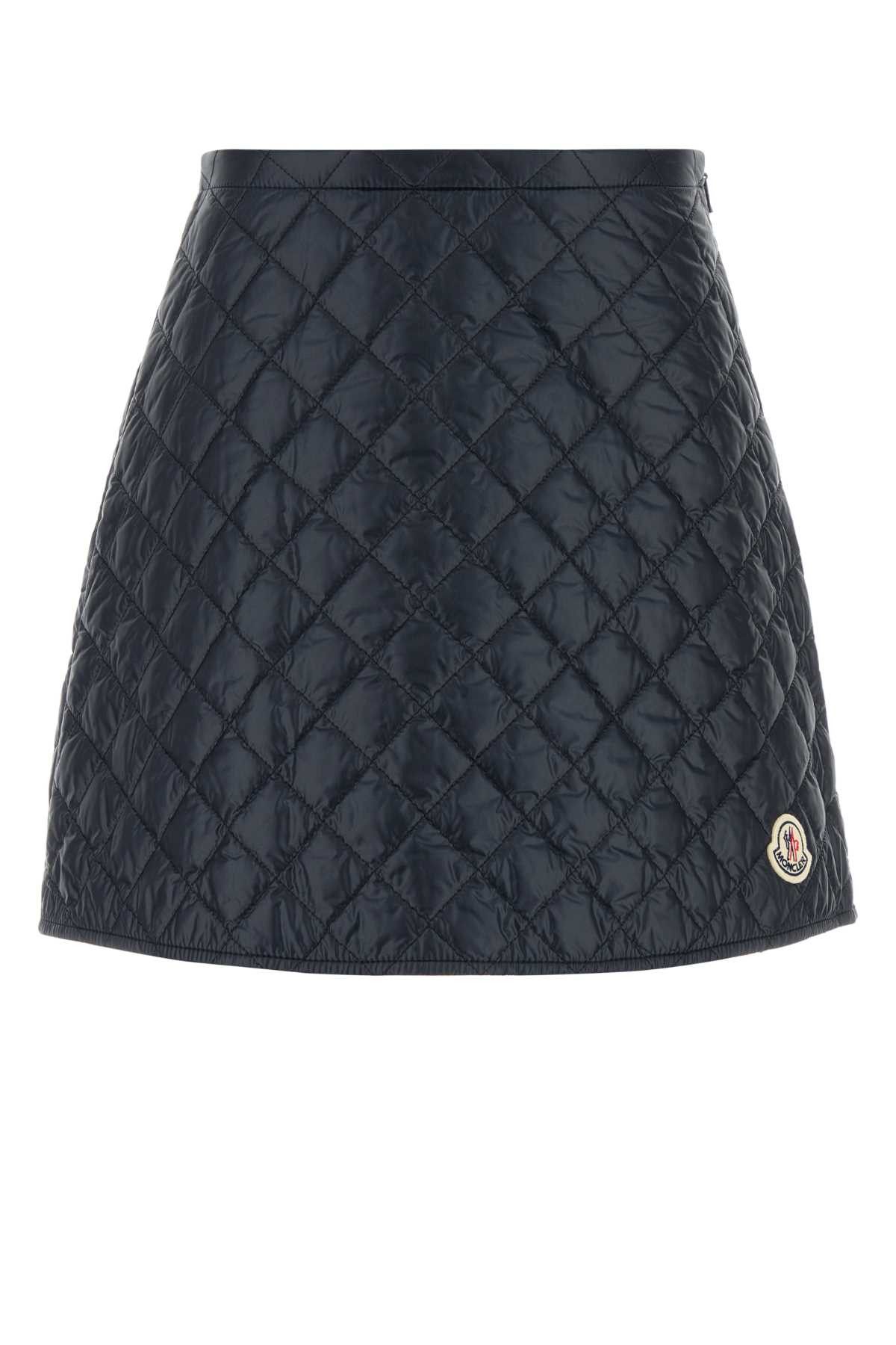 Moncler Midnight Blue Nylon Mini Skirt Size 26" / US 2 / IT 38 - 1 Thumbnail