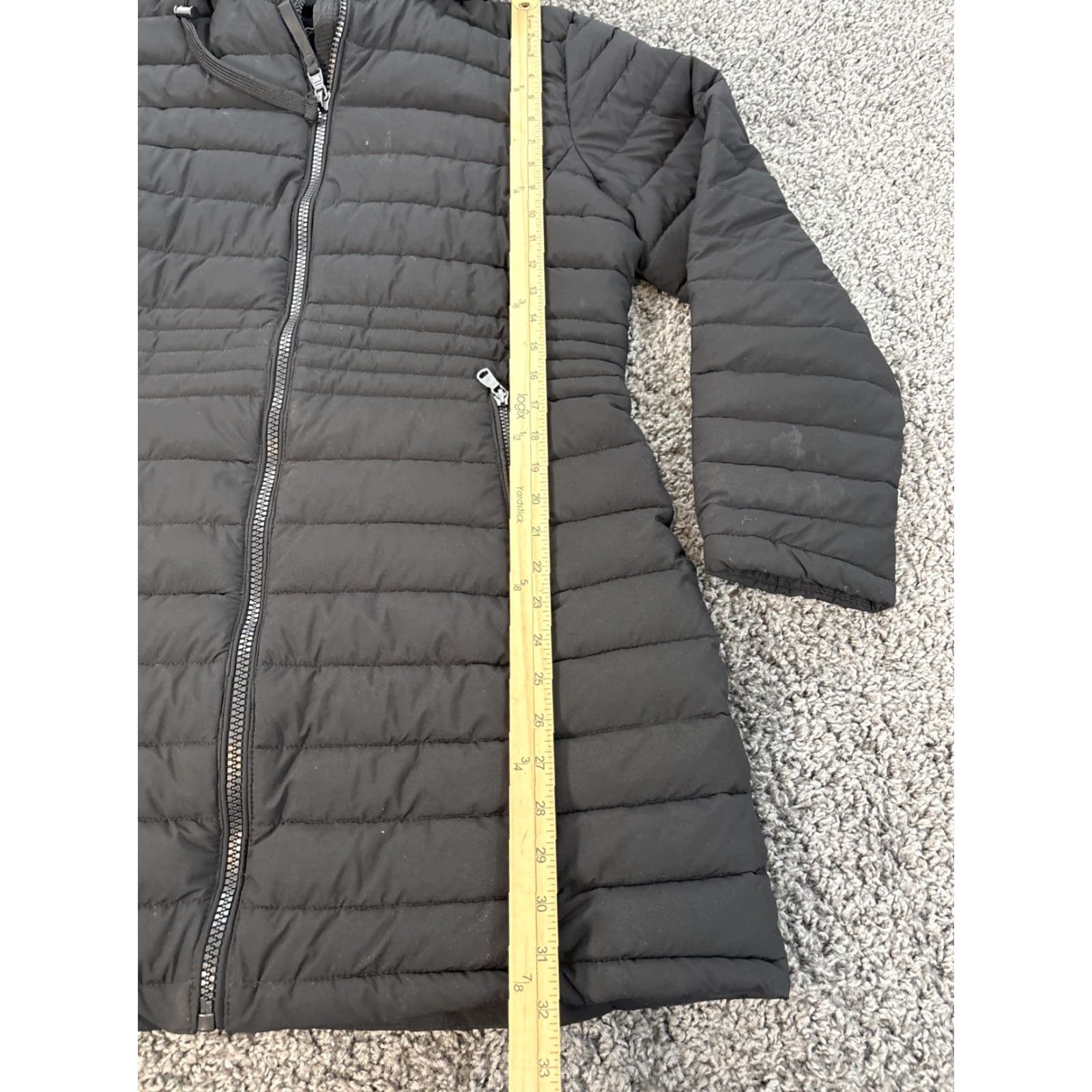 Calvin Klein Calvin Klein Hooded Puffer Jacket Womens Black Sorona Aura XL PXL Fur Collar Winter Outdoor Regular Zip Coat Size XL / US 12-14 / IT 48-50 - 2 Thumbnail