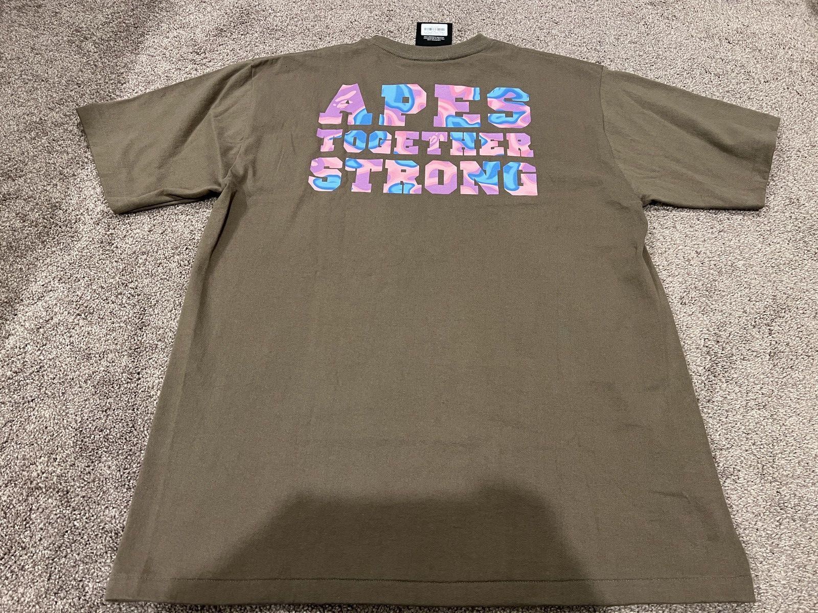 Bape Brand new A Bathing Liquid camo college tshirt XL Size US XL / EU 56 / 4 - 7 Thumbnail