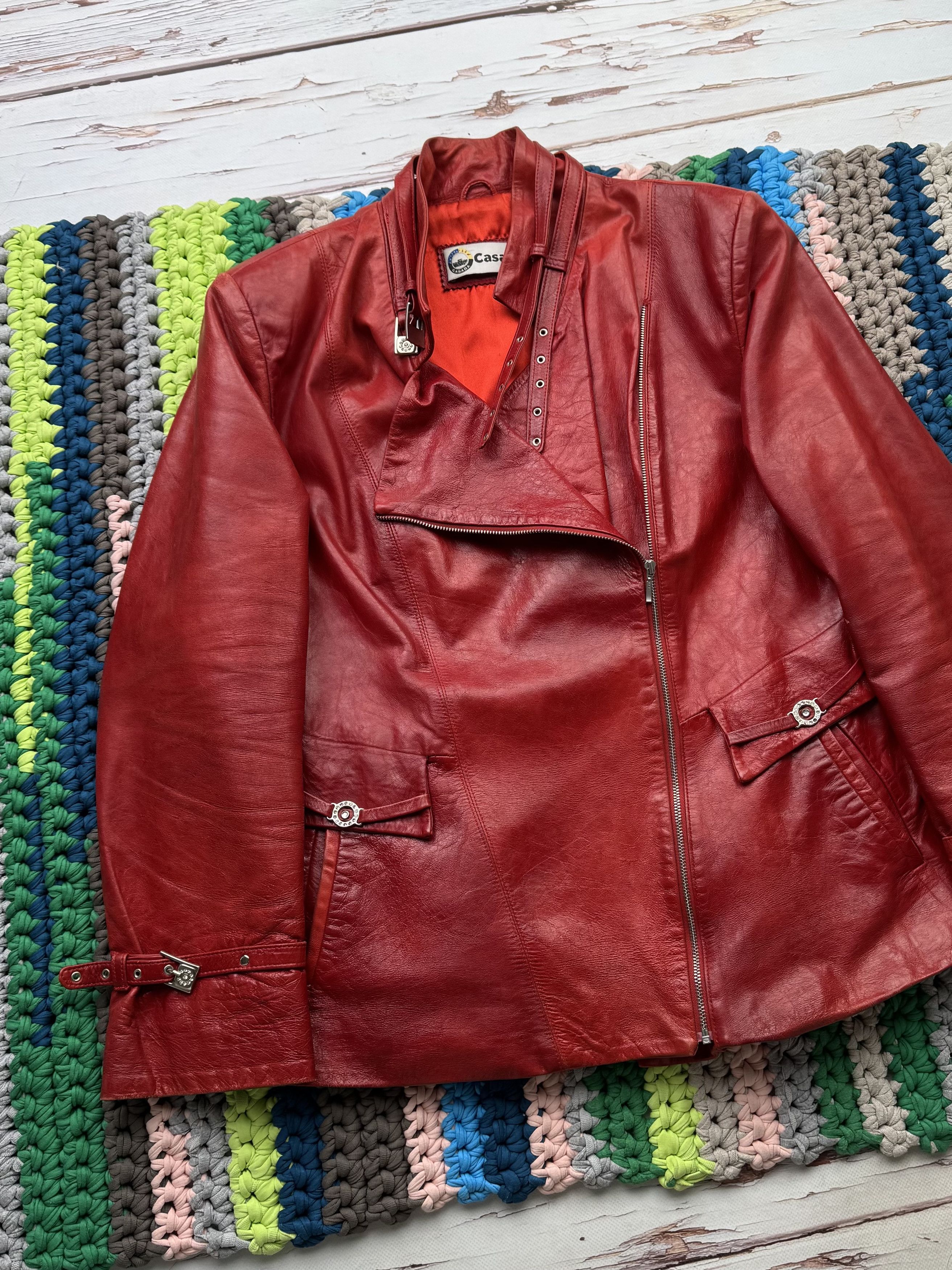 Japanese Brand Vintage Leather Jacket With Belted (ET1)(D15) Size L / US 10 / IT 46 - 2 Thumbnail