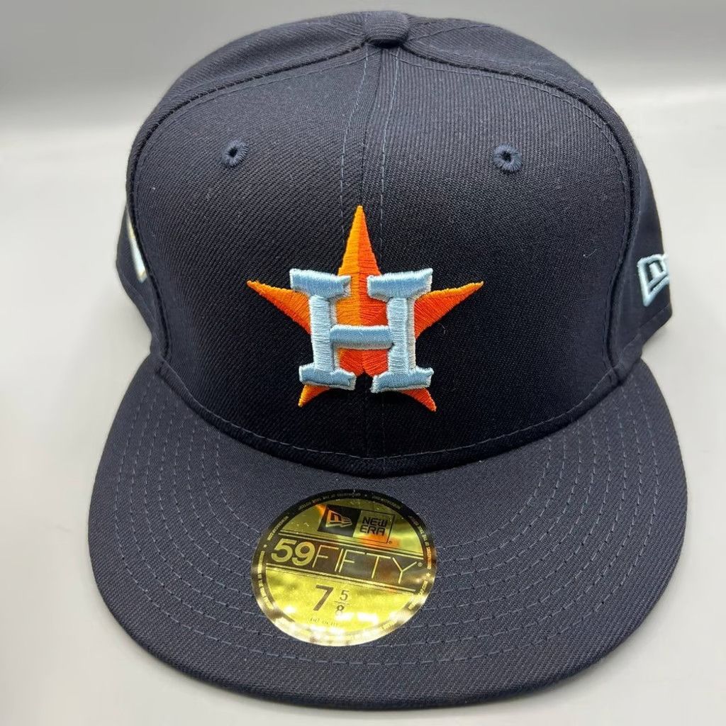 New Era Houston Astros Hat Men 7 5/8 Cloud 59Fifty New Era Fitted Size ONE SIZE - 2 Thumbnail