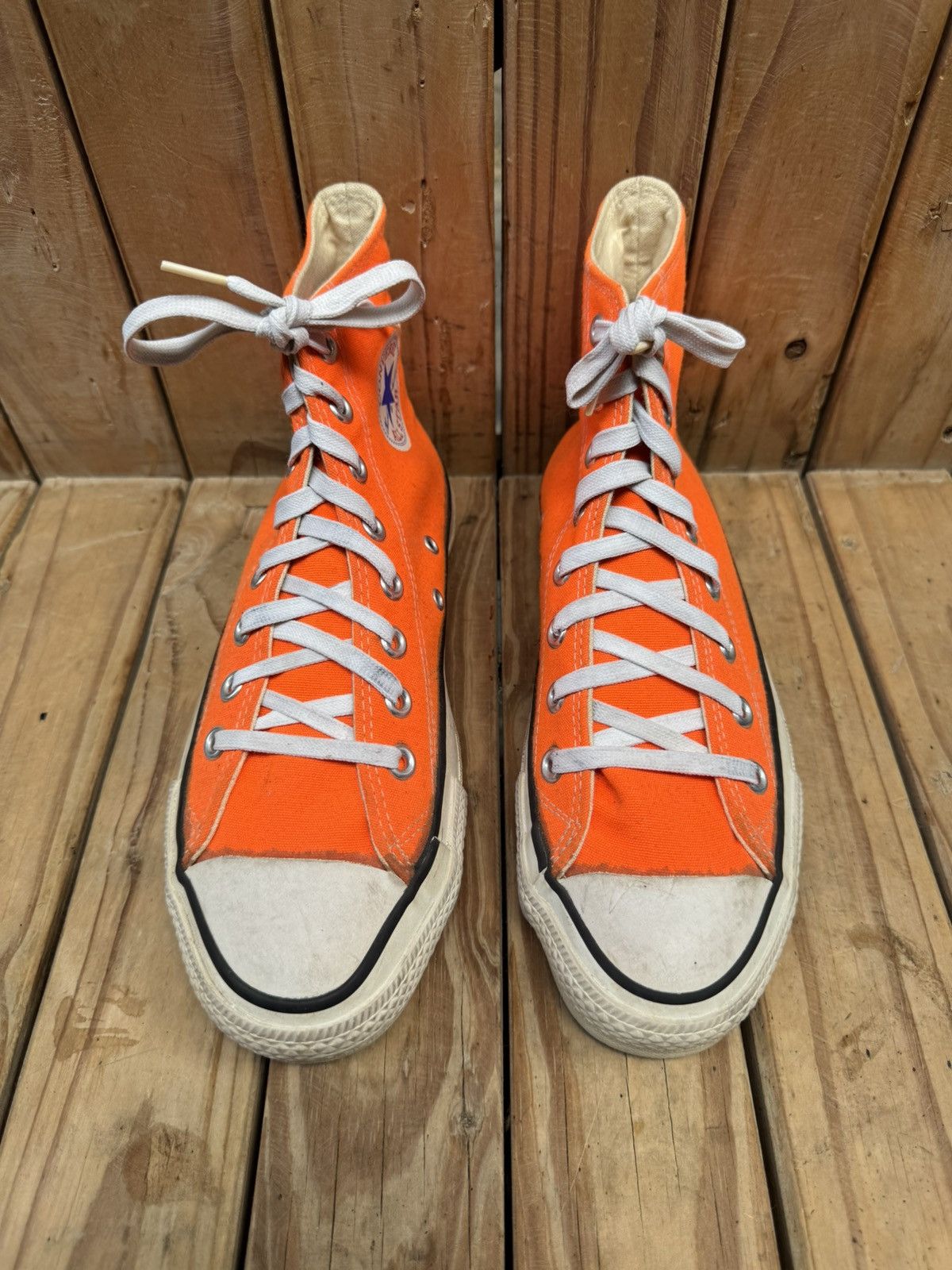 Converse VTG converse all star Hi Top canvas sneakers made in USA Size US 6.5 / EU 39-40 - 3 Thumbnail
