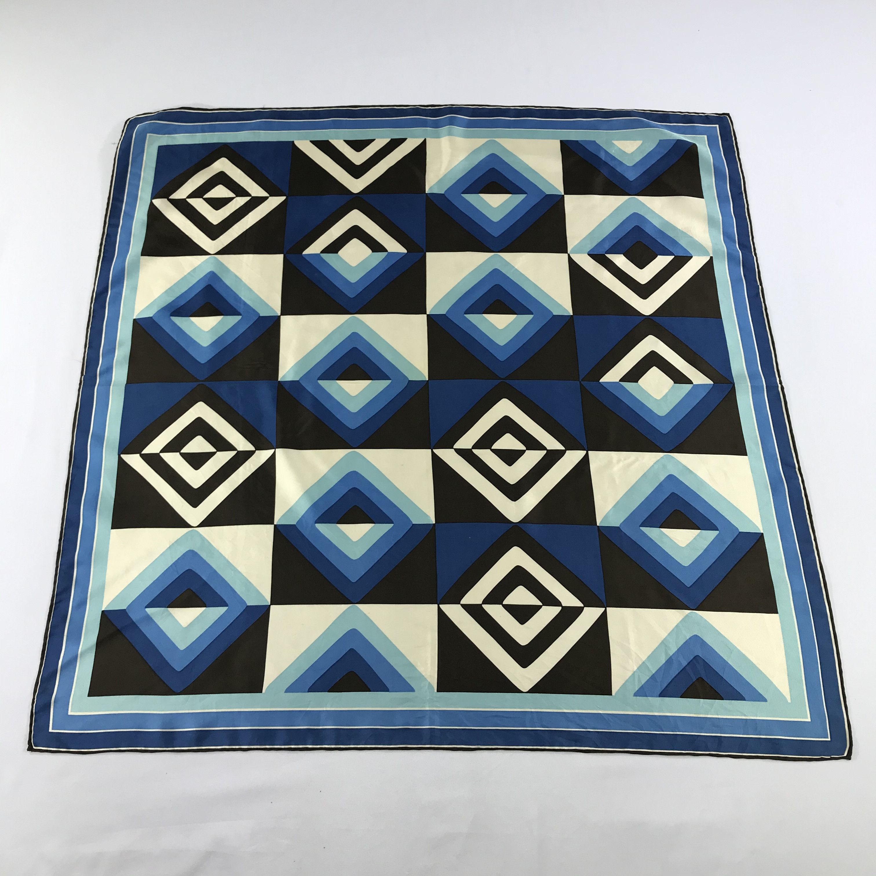 Japanese Brand Geometry Design Silk Scarf M103 Size ONE SIZE - 2 Thumbnail