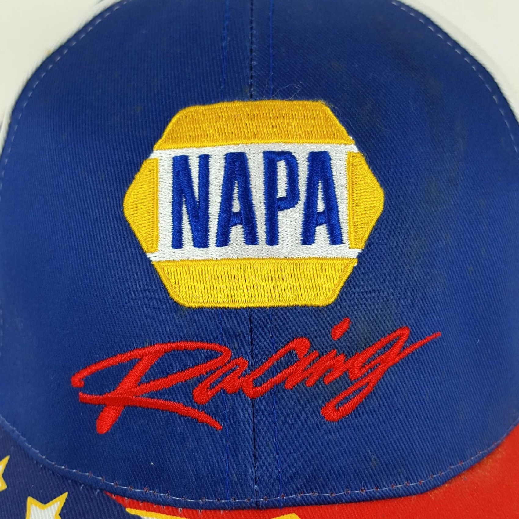 NASCAR VTG Napa Racing NASCAR USA Flag #15 Trucker Hat Snapback Cap Patriotic Hat Men Adjustable Multicolor 90s Retro Sports USA NASCAR Sunglasses? Size ONE SIZE - 4 Thumbnail