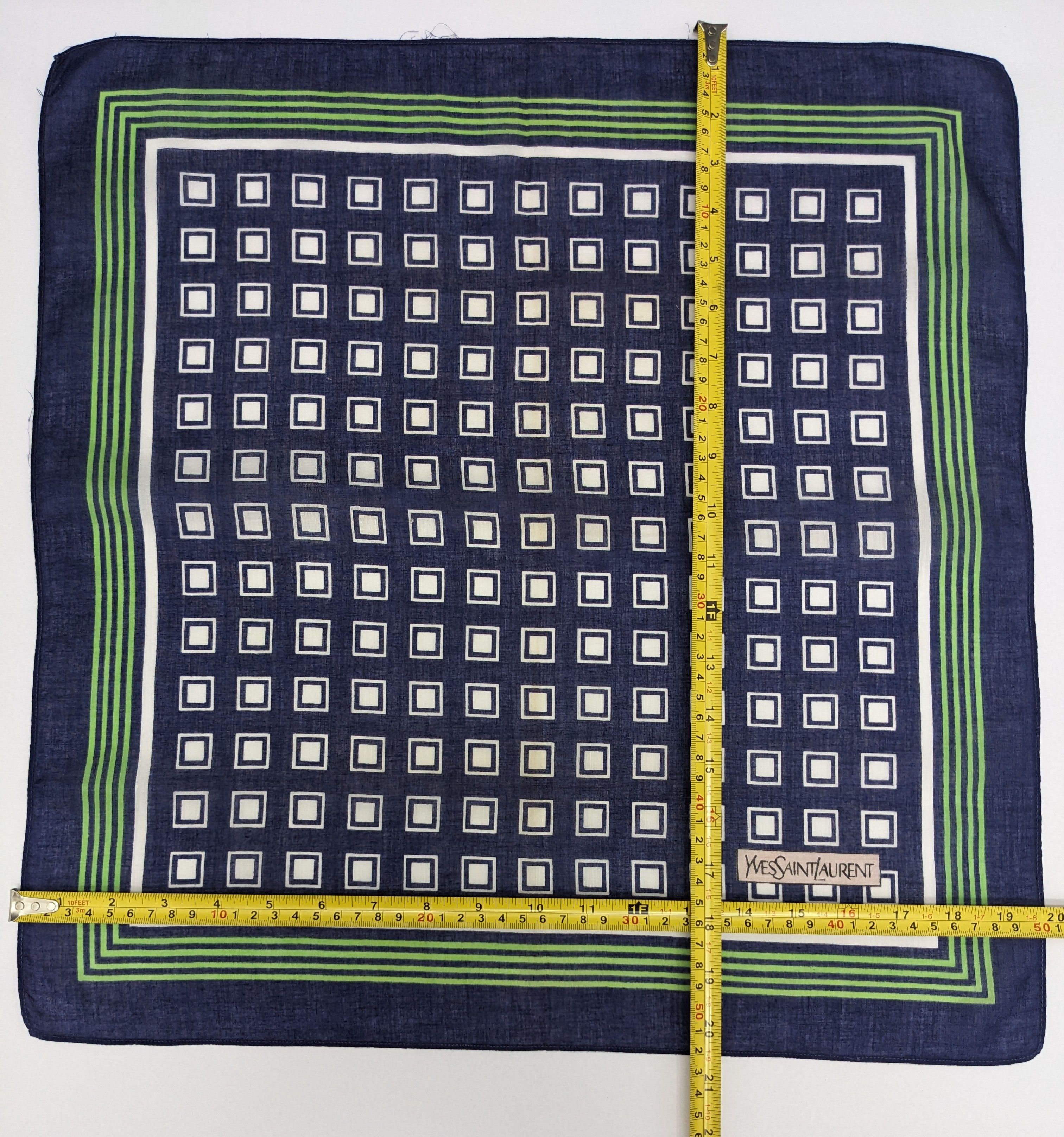Yves Saint Laurent YVES SAINT LAURENT YSL GEOMETRIC SILK HANDKERCHIEF Size ONE SIZE - 4 Thumbnail