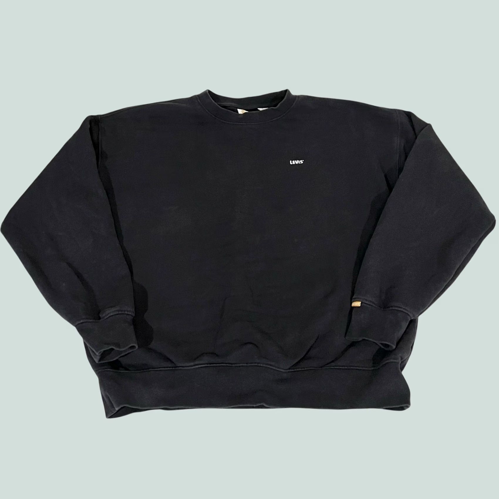 Vintage VINTAGE Levi’s Sweatshirt Mens Gold Tab Black Pullover Crewneck Size M Size US M / EU 48-50 / 2 - 1 Thumbnail
