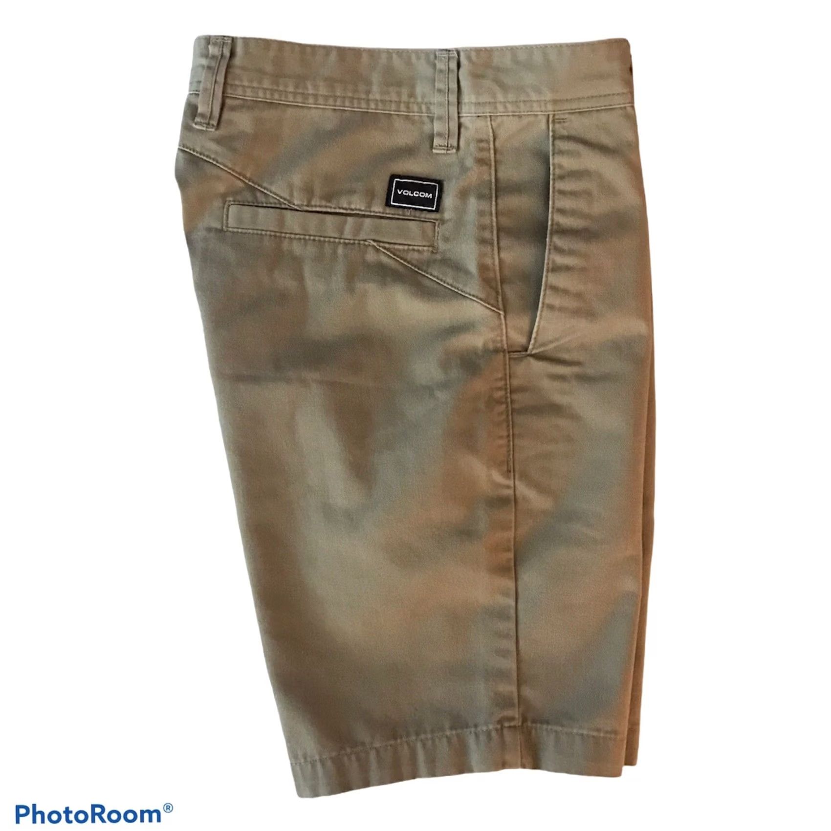 Volcom Volcom Shorts Mens 28 Hiking Walking Khaki Nylon Blend Flat Front True To This Size US 28 / EU 44 - 3 Thumbnail