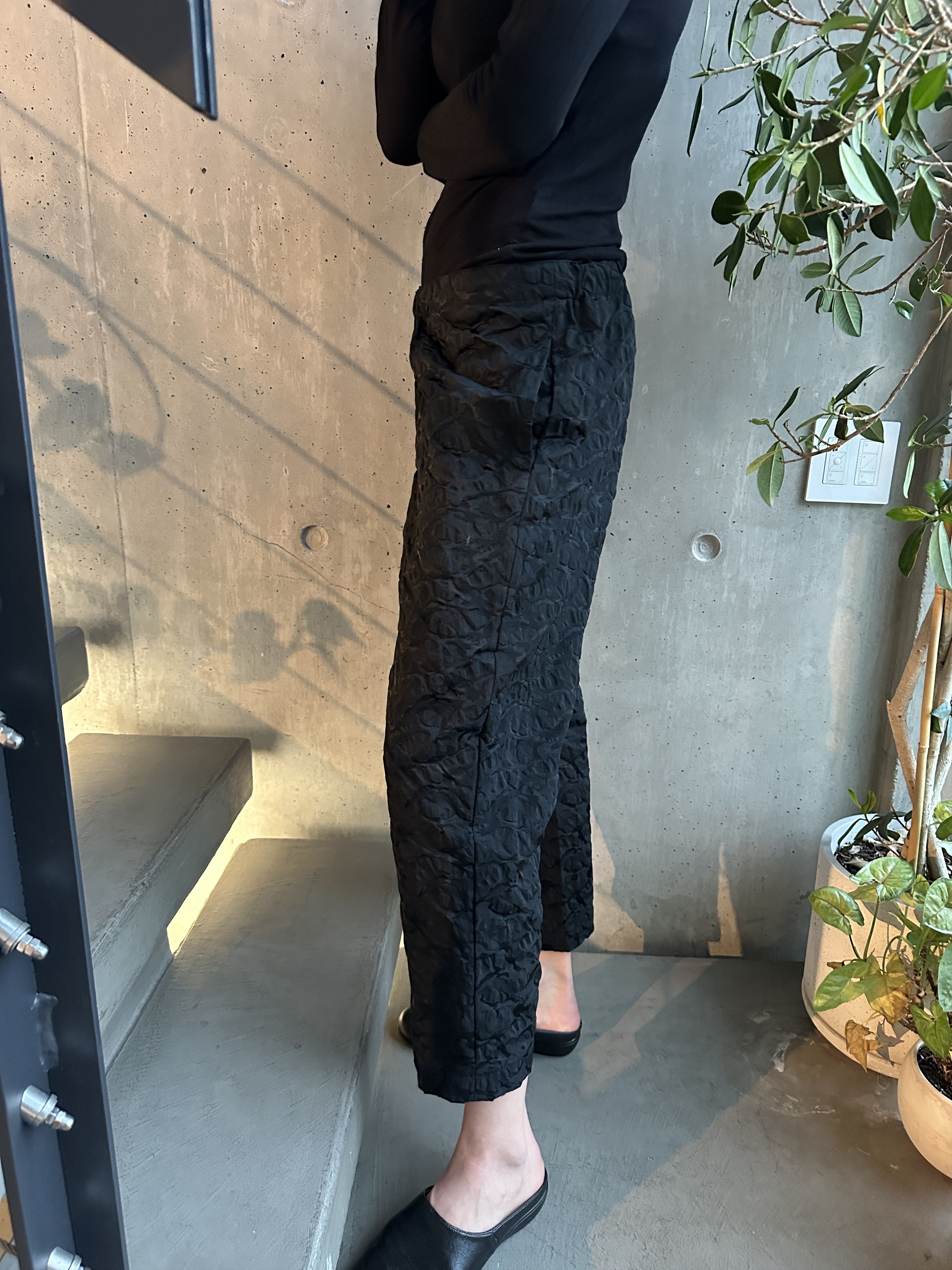 Comme des Garcons Textured black pant Size 34" / US 12 / IT 48 - 2 Thumbnail