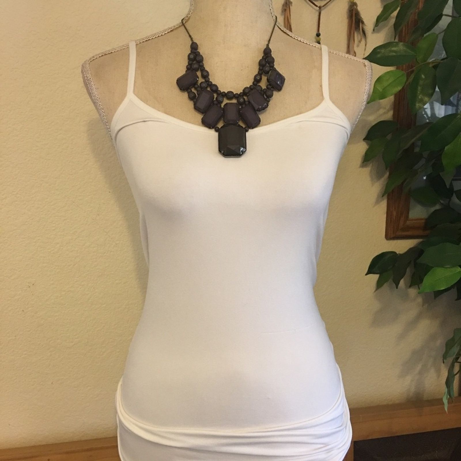 Jewelry Dark plum faceted plastic stone necklace Size ONE SIZE - 4 Thumbnail